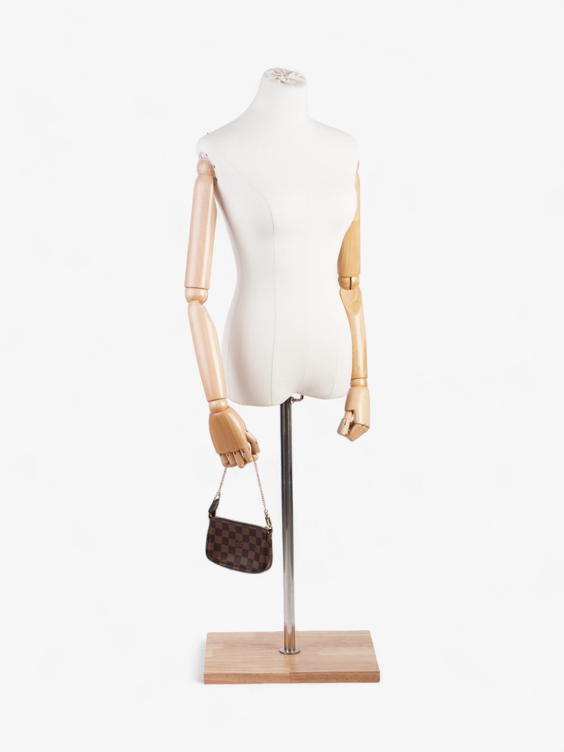 Louis Vuitton Pochette Accessoires Ebene Coated Damier Canvas Coated Canvas Apparel Canvas Mini
