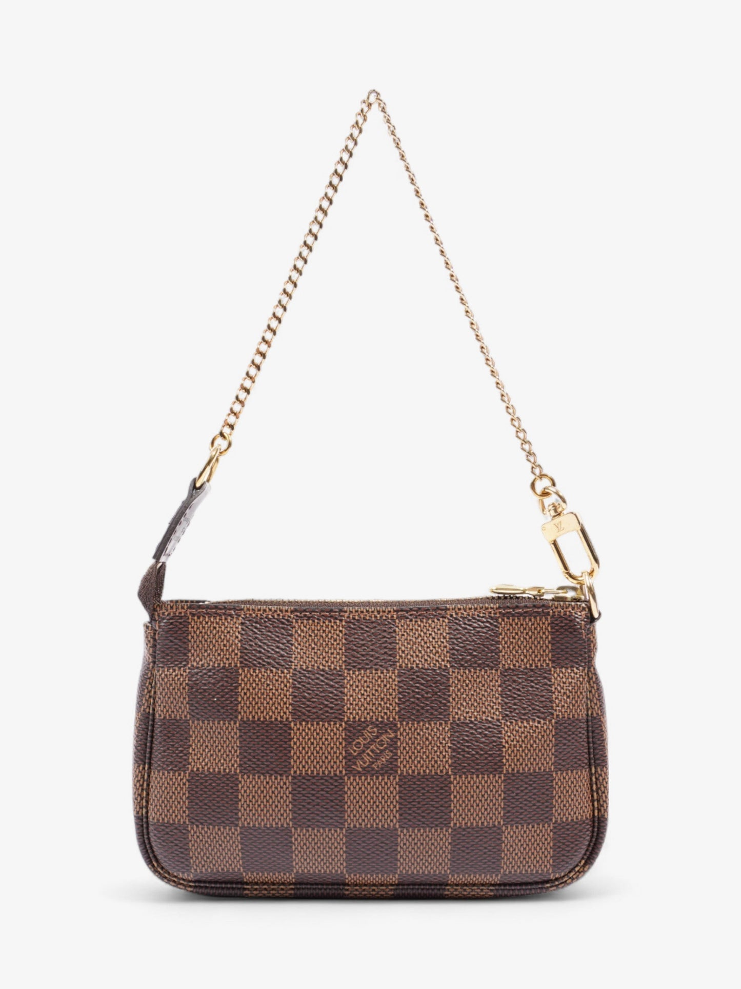 Louis Vuitton Pochette Accessoires Ebene Coated Damier Canvas Coated Canvas Apparel Canvas Mini