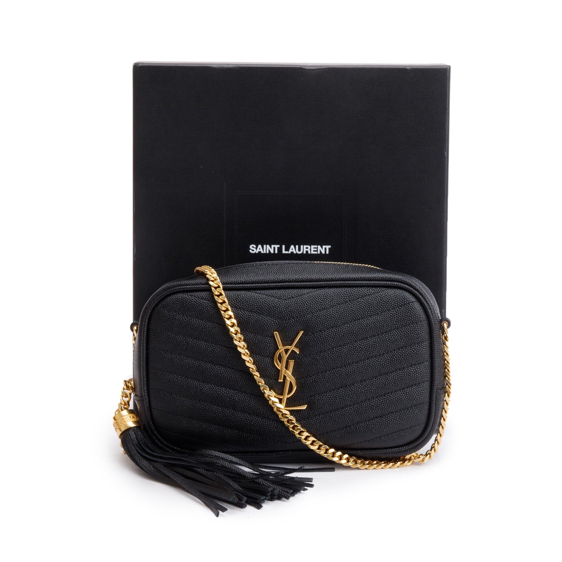 YSL Saint Laurent Mini Lou Camera Bag Leather Quilted Crossbody Bag