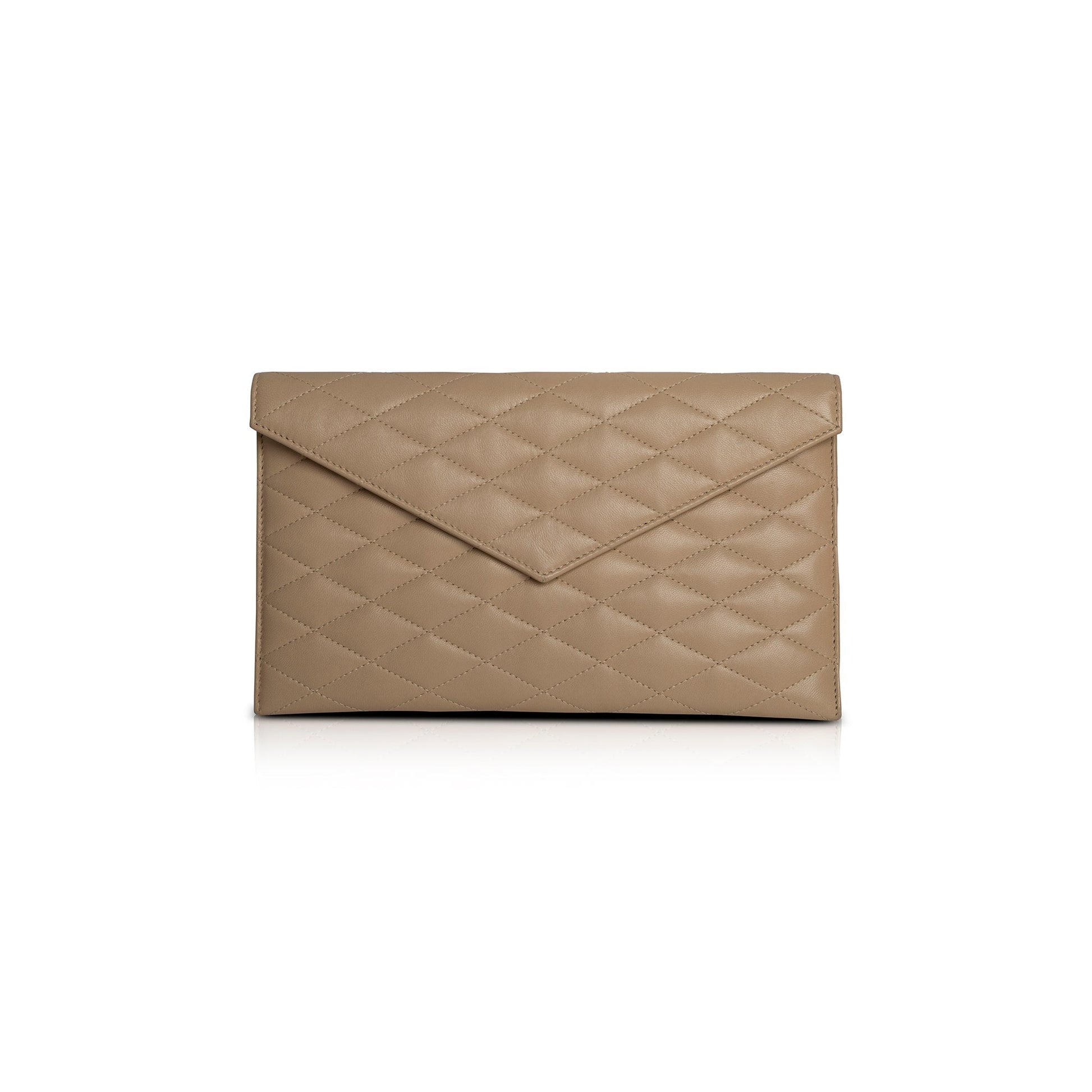 YSL Saint Laurent Sade Envelope Pouch Clutch Quilted Clutch Bag