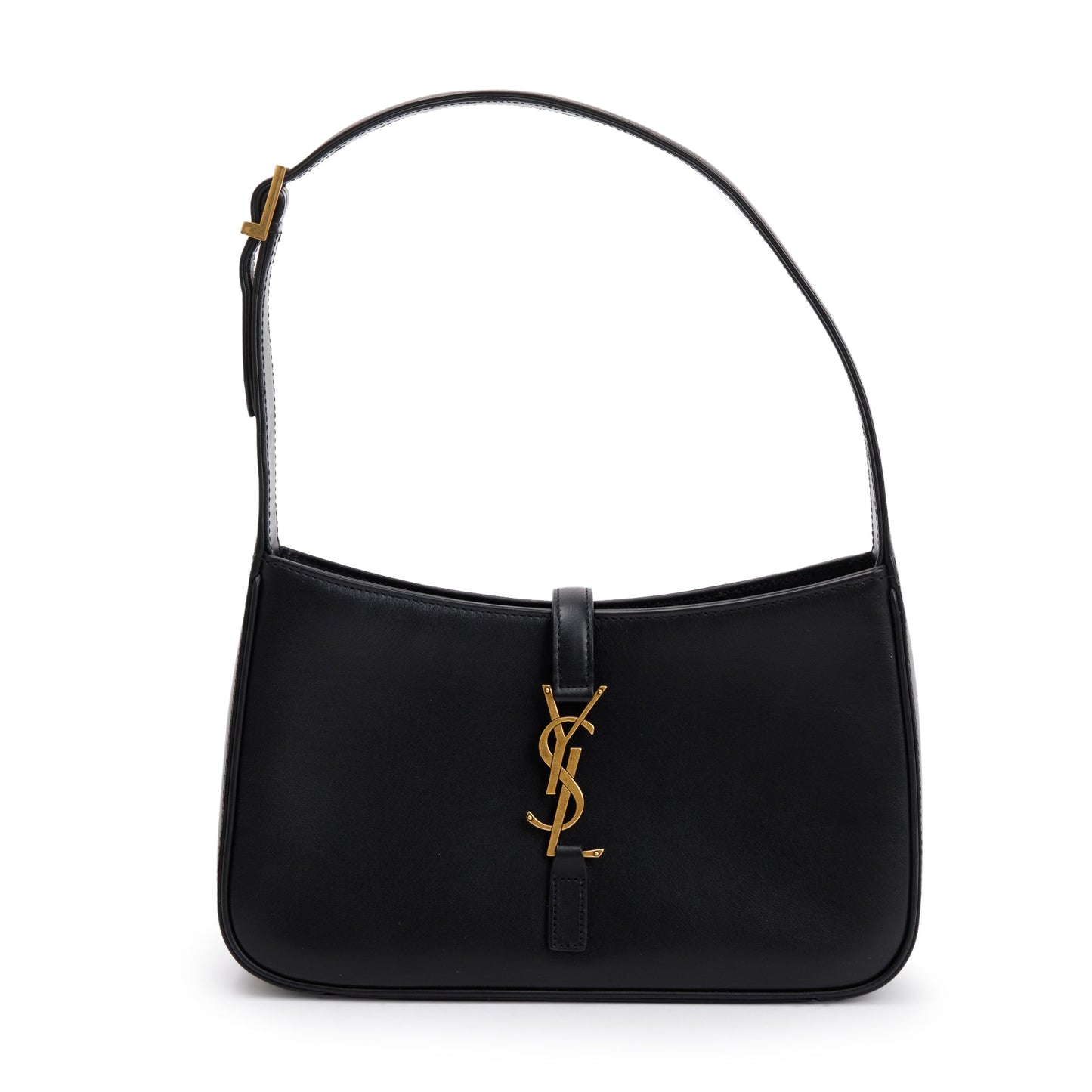YSL Saint Laurent Smooth Calfskin Le Hobo Bag Leather Black Shoulder Bag