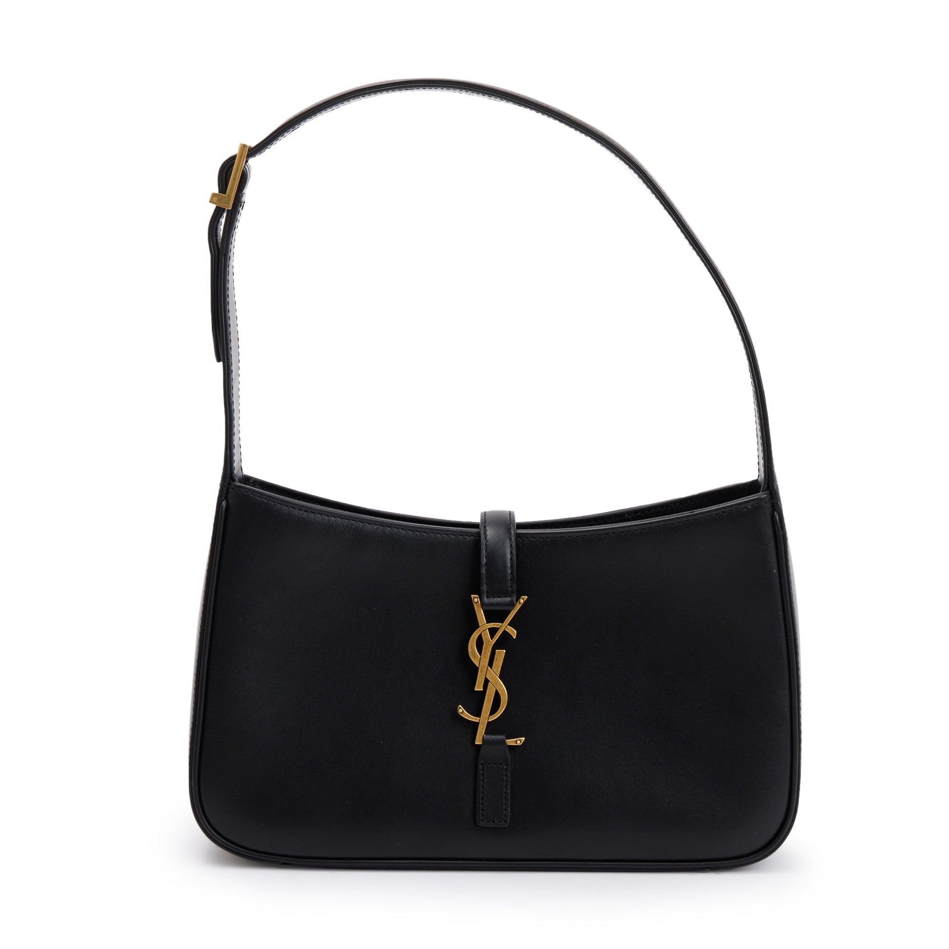YSL Saint Laurent Smooth Calfskin Le Hobo Bag Leather Black Shoulder Bag