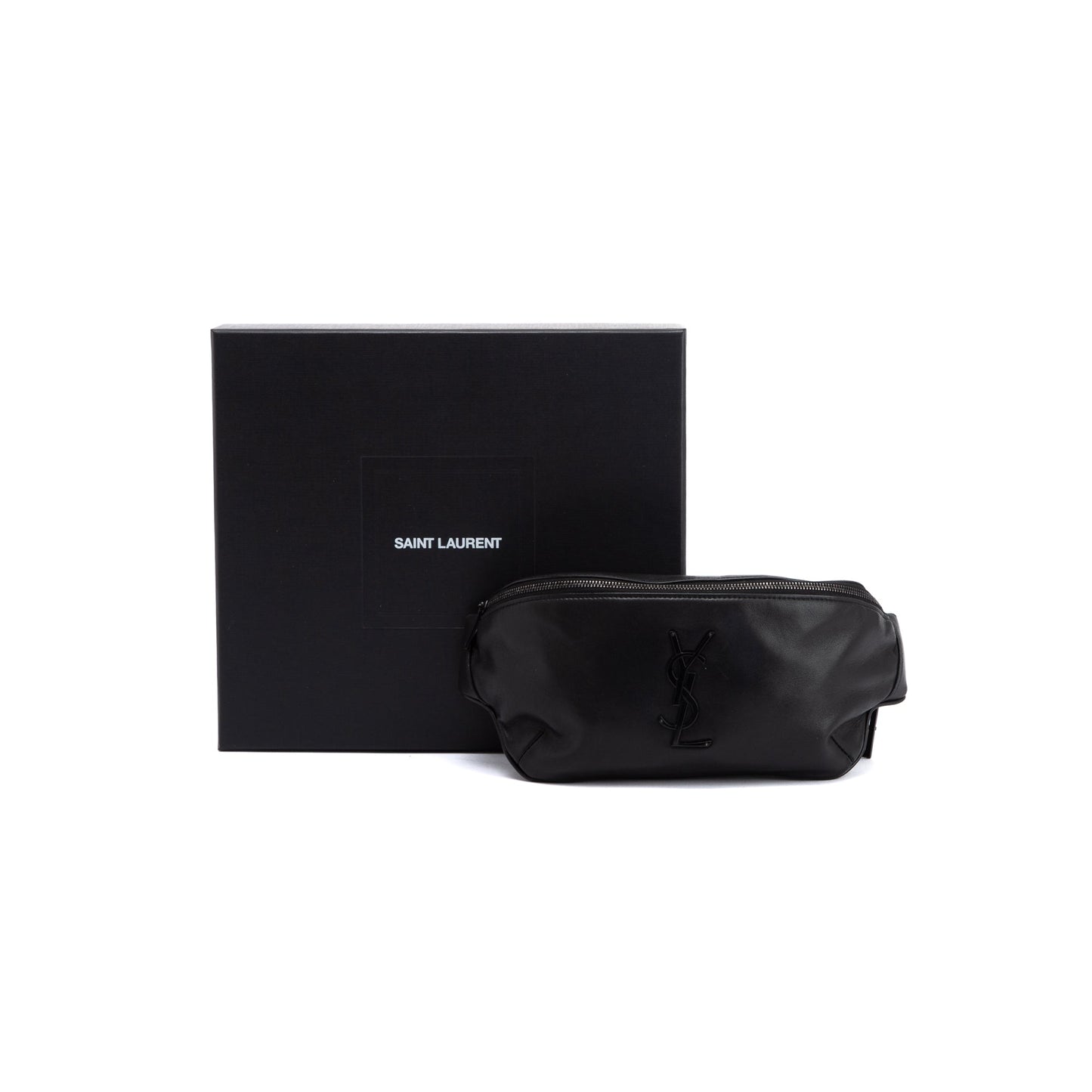 YSL Saint Laurent Soft Lambskin Cassandre Classic Crossbody Bag Black