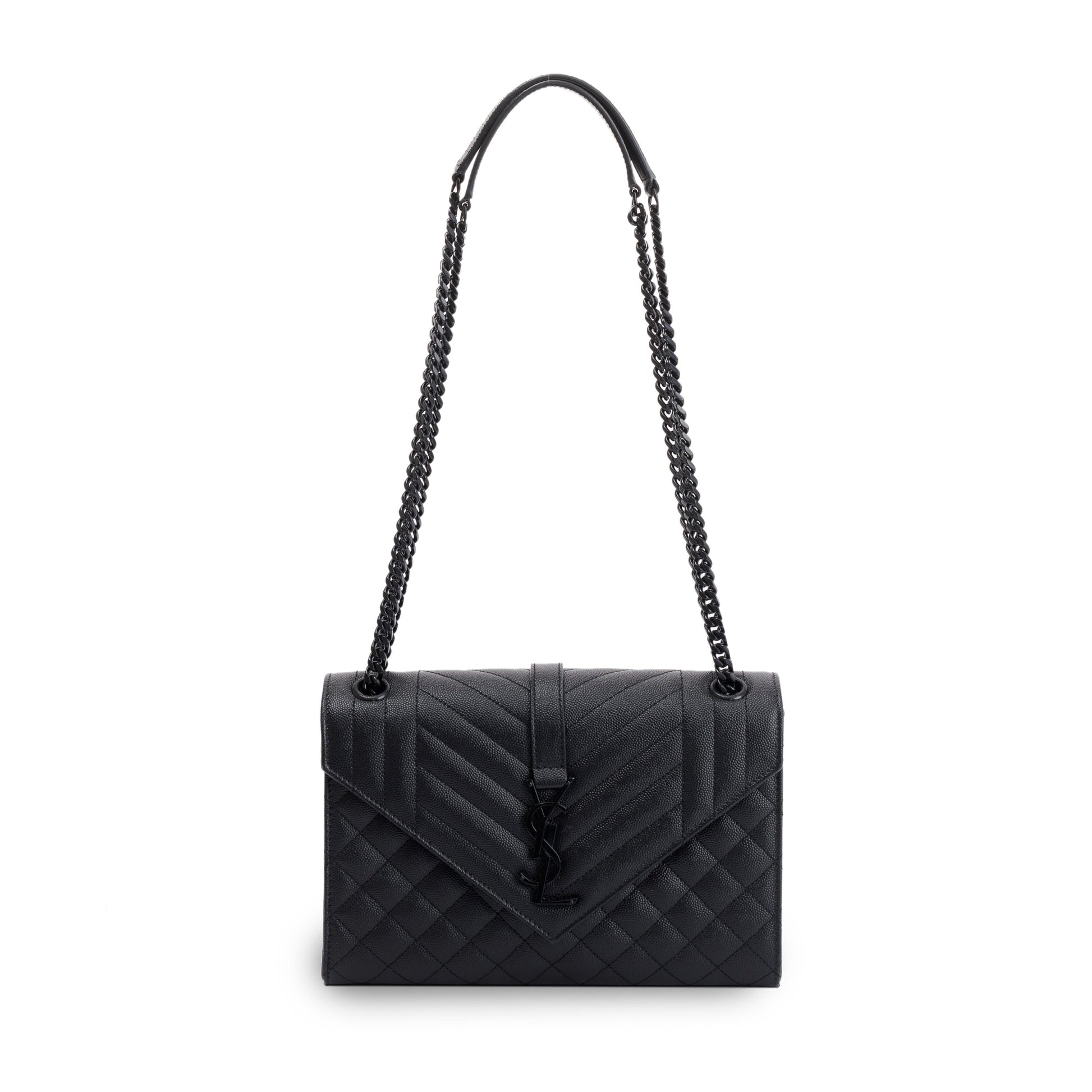 YSL Saint Laurent Envelope Chain Bag Matelasse Monogram Travel Bag Bag 43293
