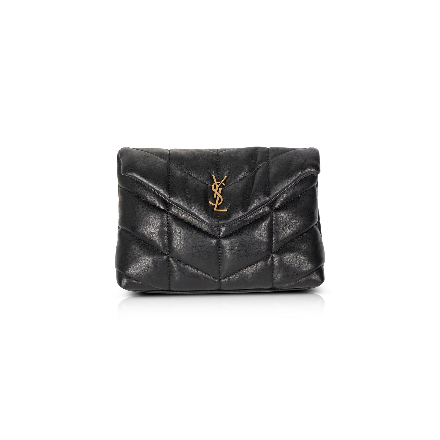 YSL Saint Laurent Puffer Pouch Travel Bag Small