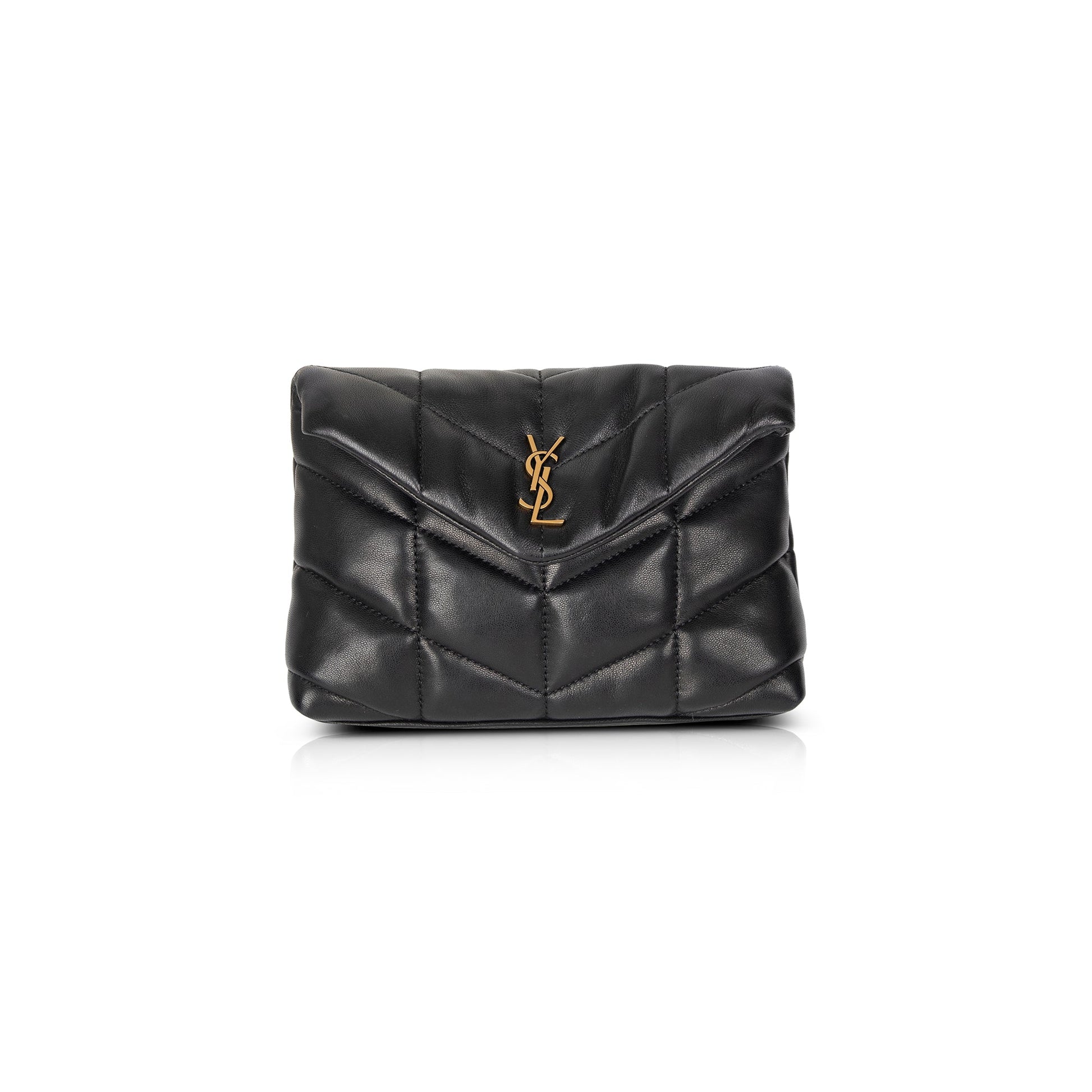 YSL Saint Laurent Puffer Pouch Travel Bag Small