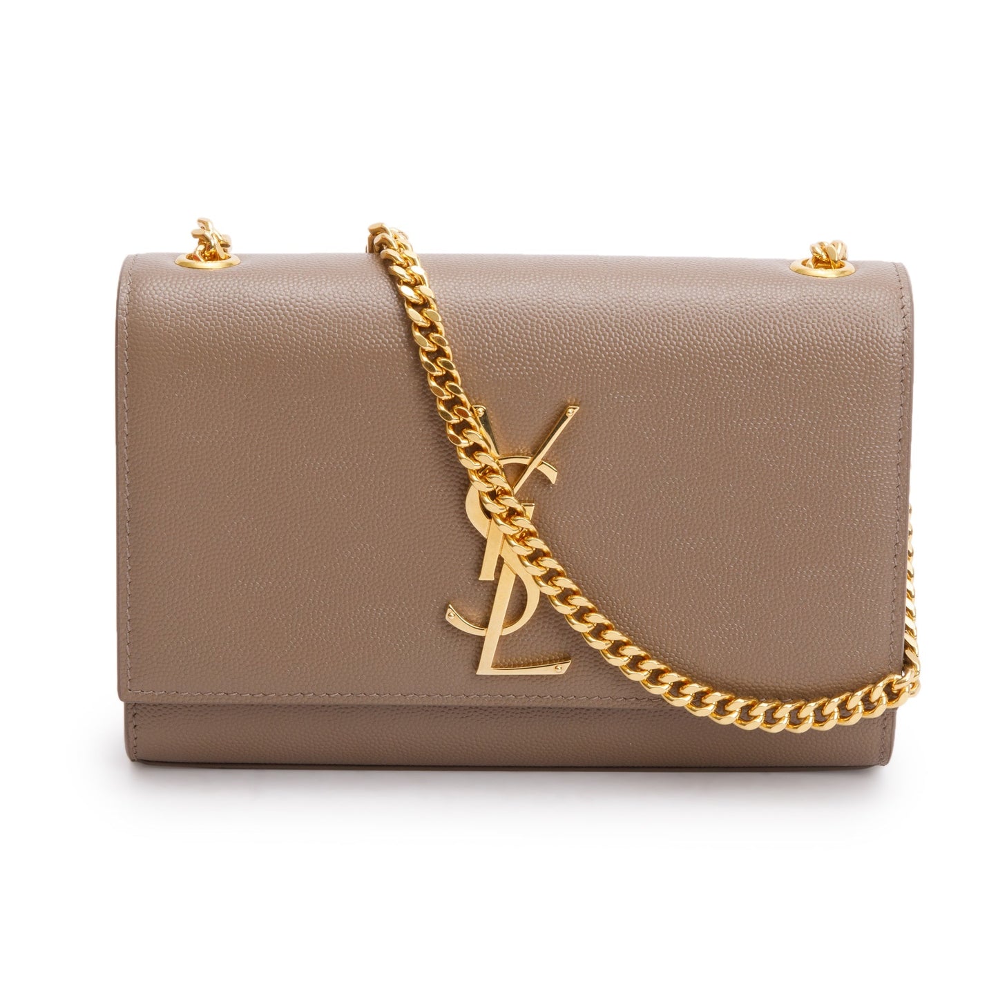 YSL Saint Laurent Grain De Poudre Small Kate Bag Leather Monogram Travel Bag