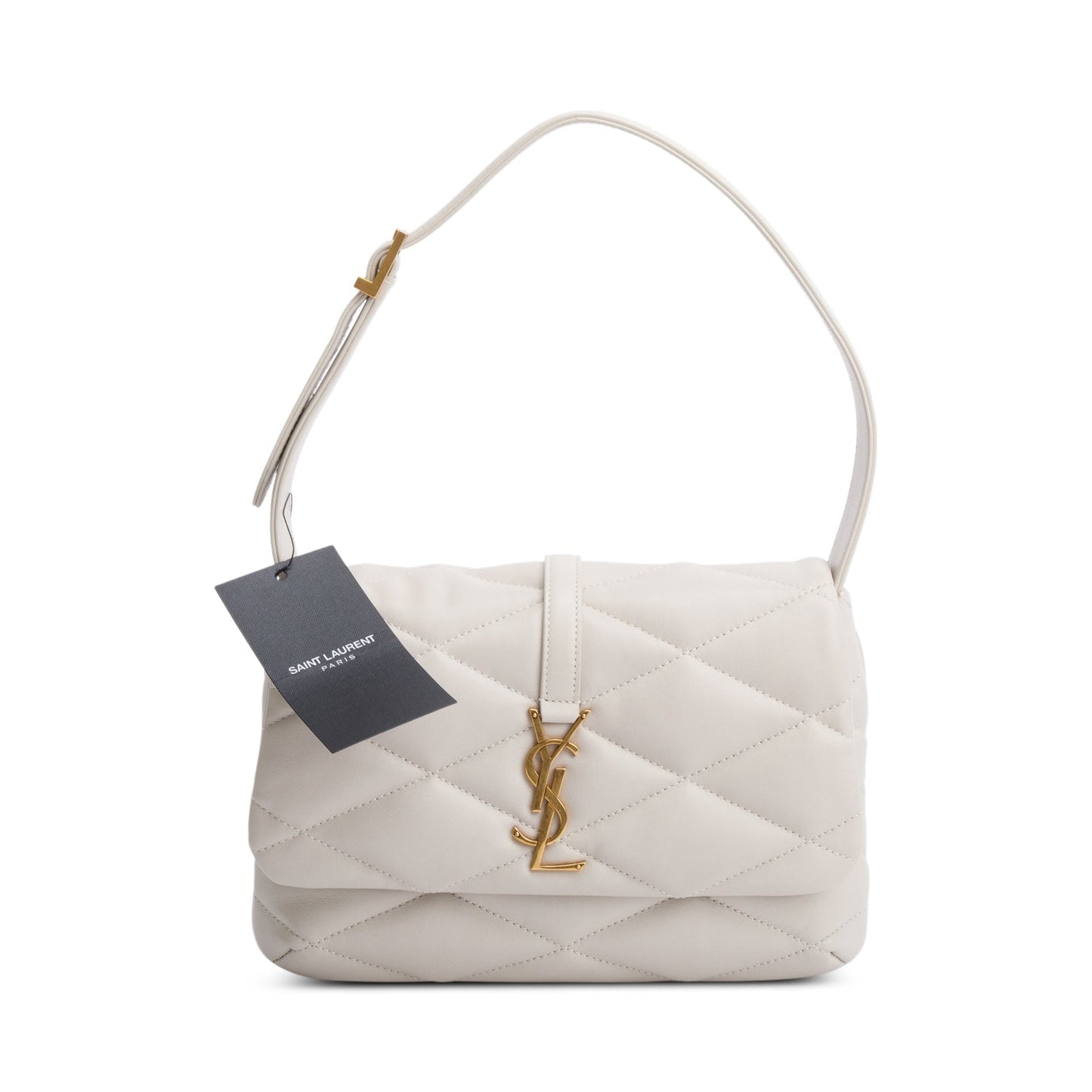 YSL Saint Laurent Crema Soft Le Diamond Shoulder Bag Leather Quilted