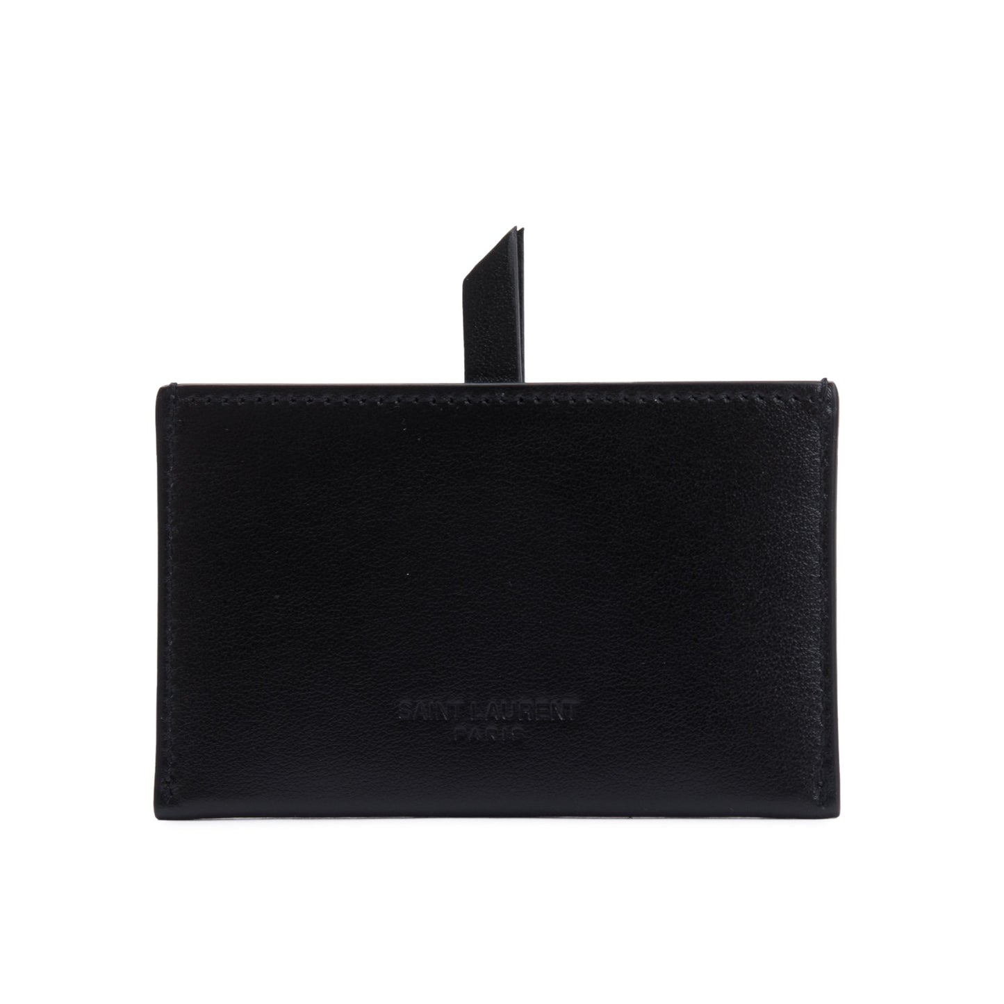 YSL Saint Laurent Calfskin For You Holder Travel Bag Leather Black