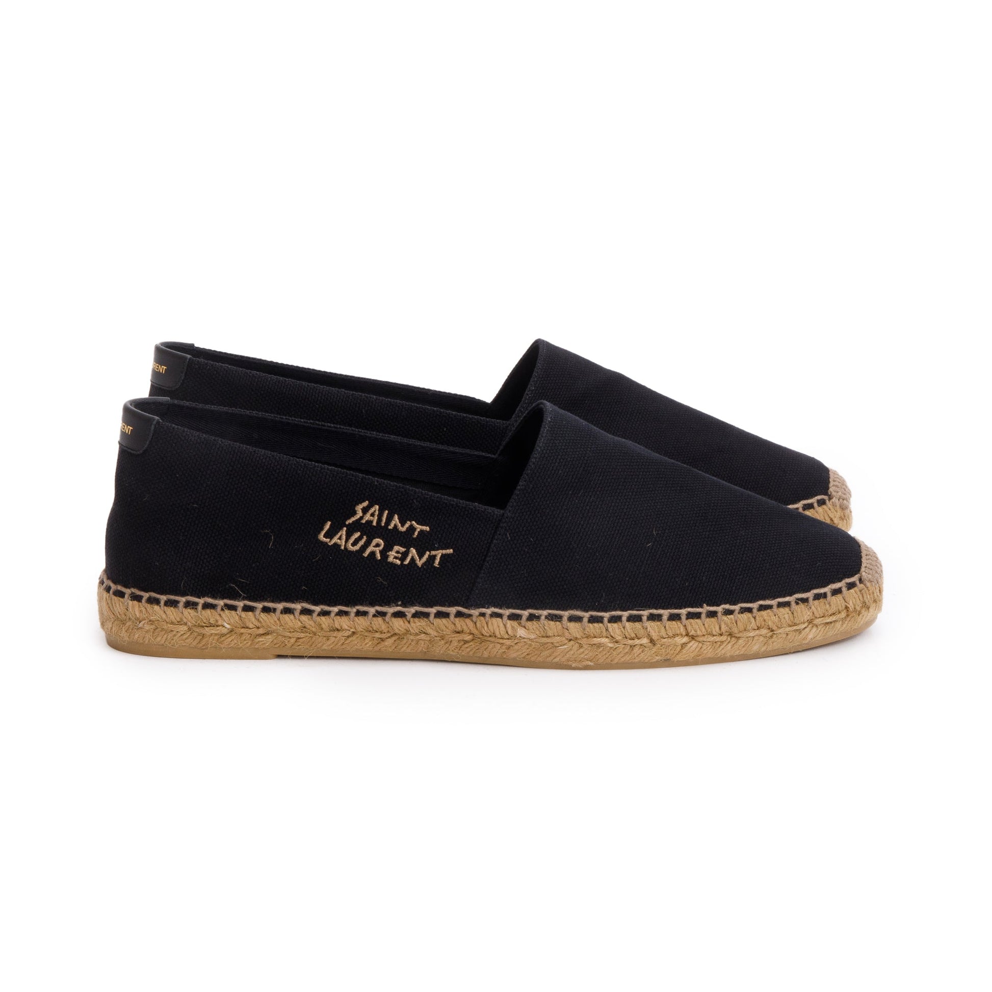 YSL Saint Laurent Espadrilles Size Travel Bag Canvas Black