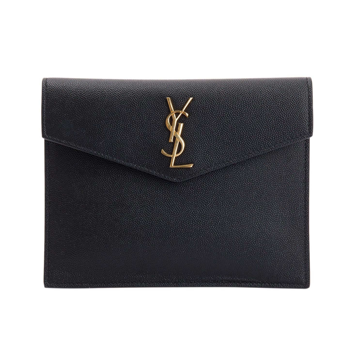YSL Saint Laurent Grain De Poudre Uptown Baby Pouch Travel Monogram Black Travel Bag