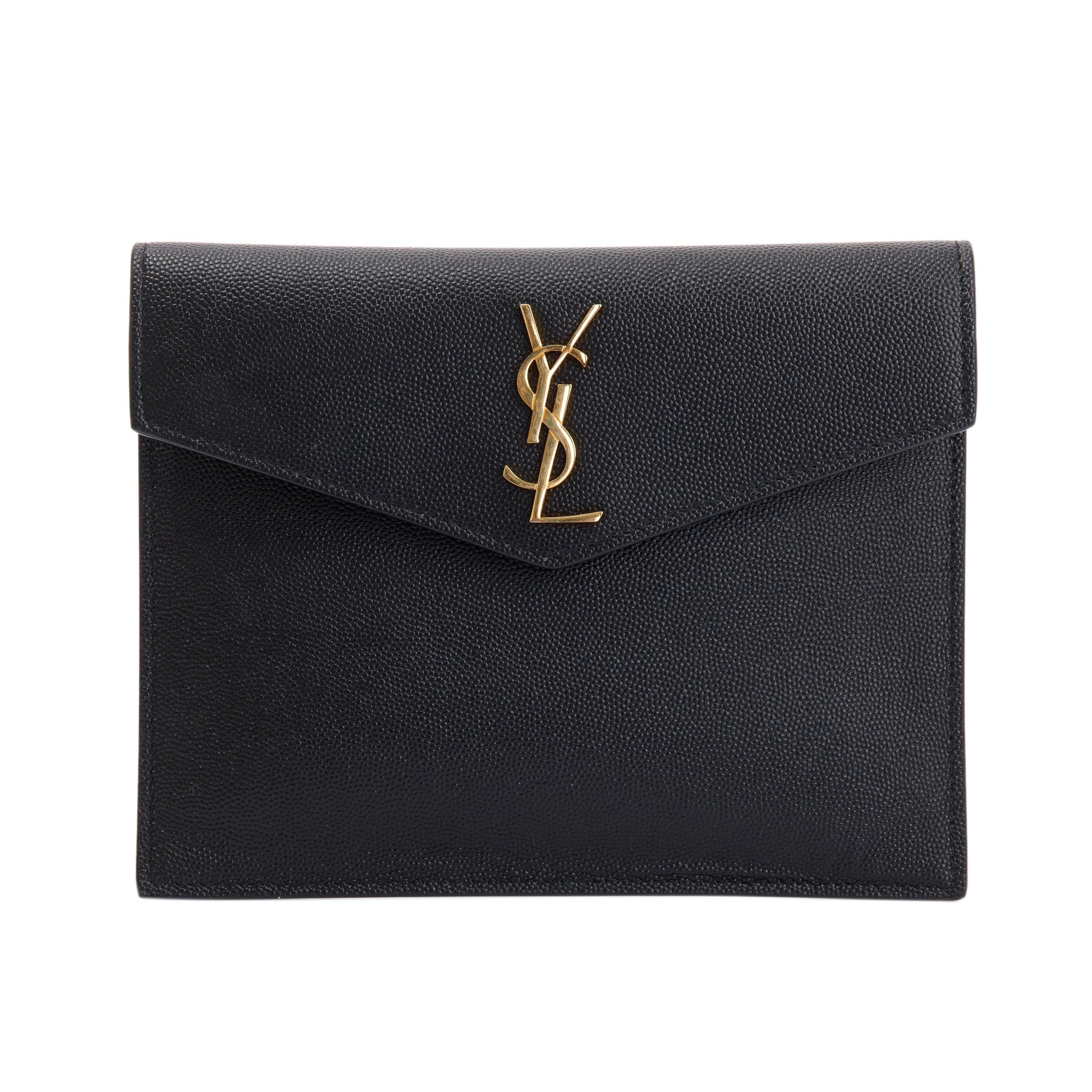 YSL Saint Laurent Grain De Poudre Uptown Baby Pouch Travel Monogram Black Travel Bag