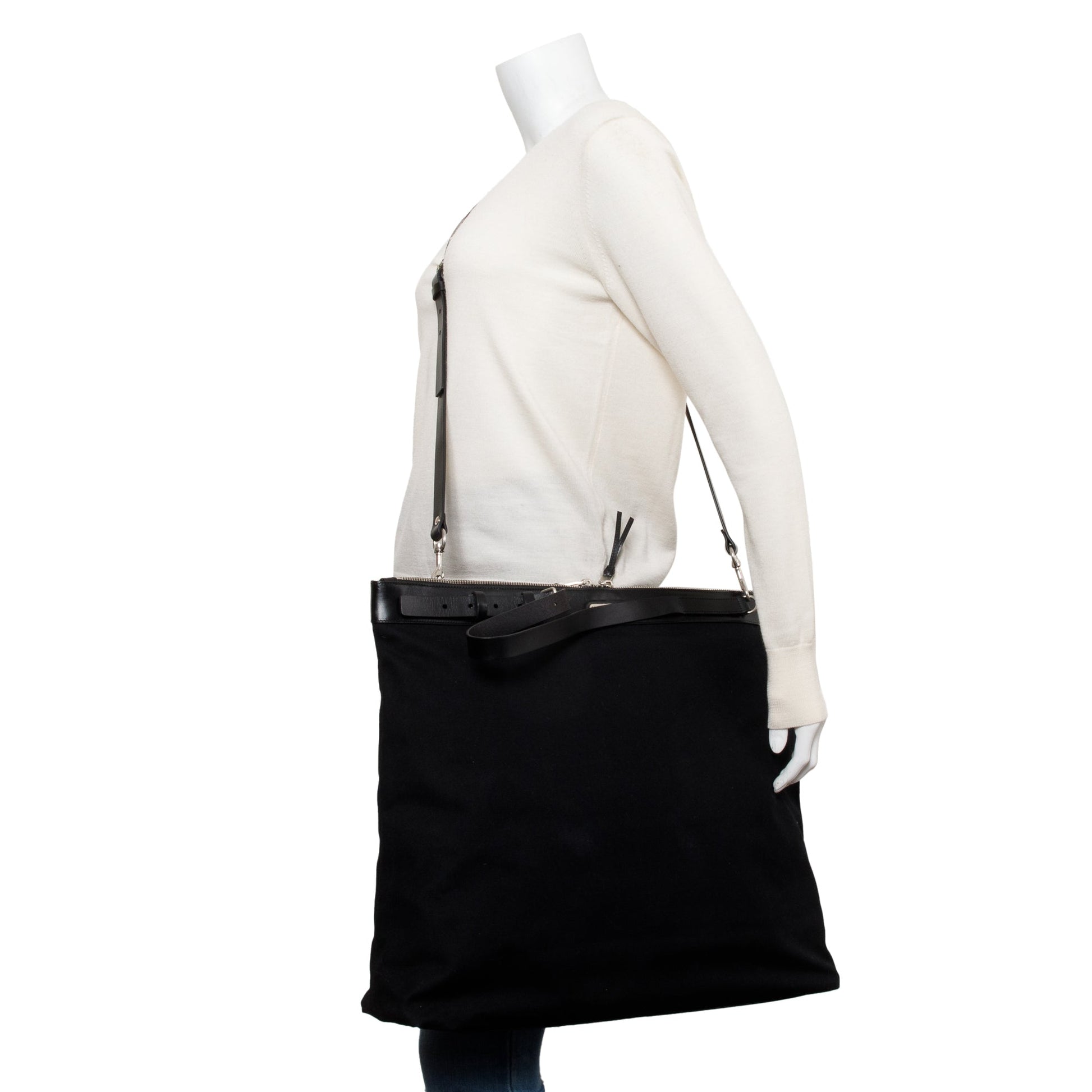 YSL Saint Laurent Id Convertible Bag Black Large Travel Bag