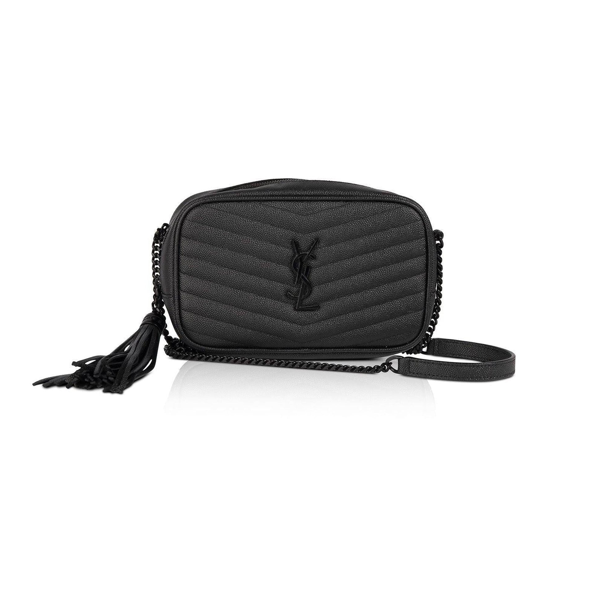 YSL Saint Laurent Lou Crossbody Bag Matelasse Black