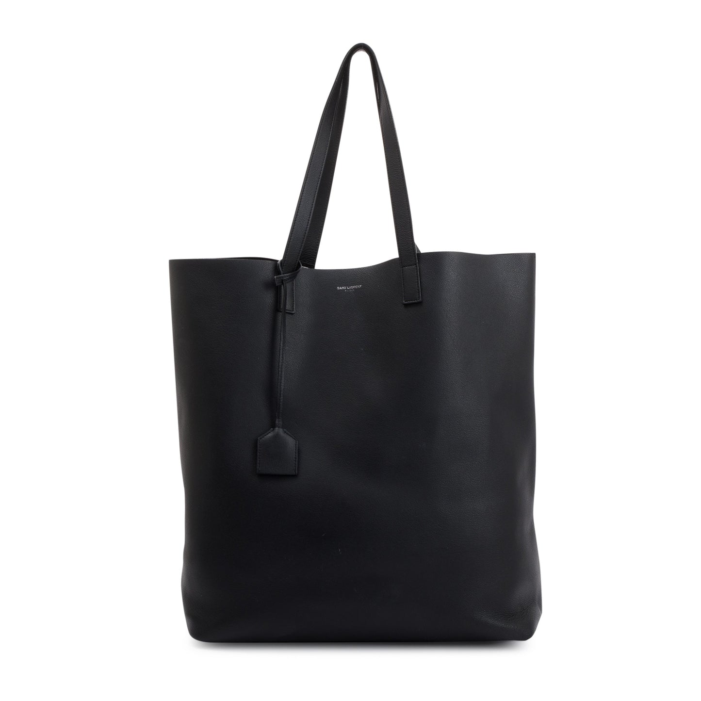 YSL Saint Laurent Soft Calfskin N S Shopping Tote Leather Black Tote Bag