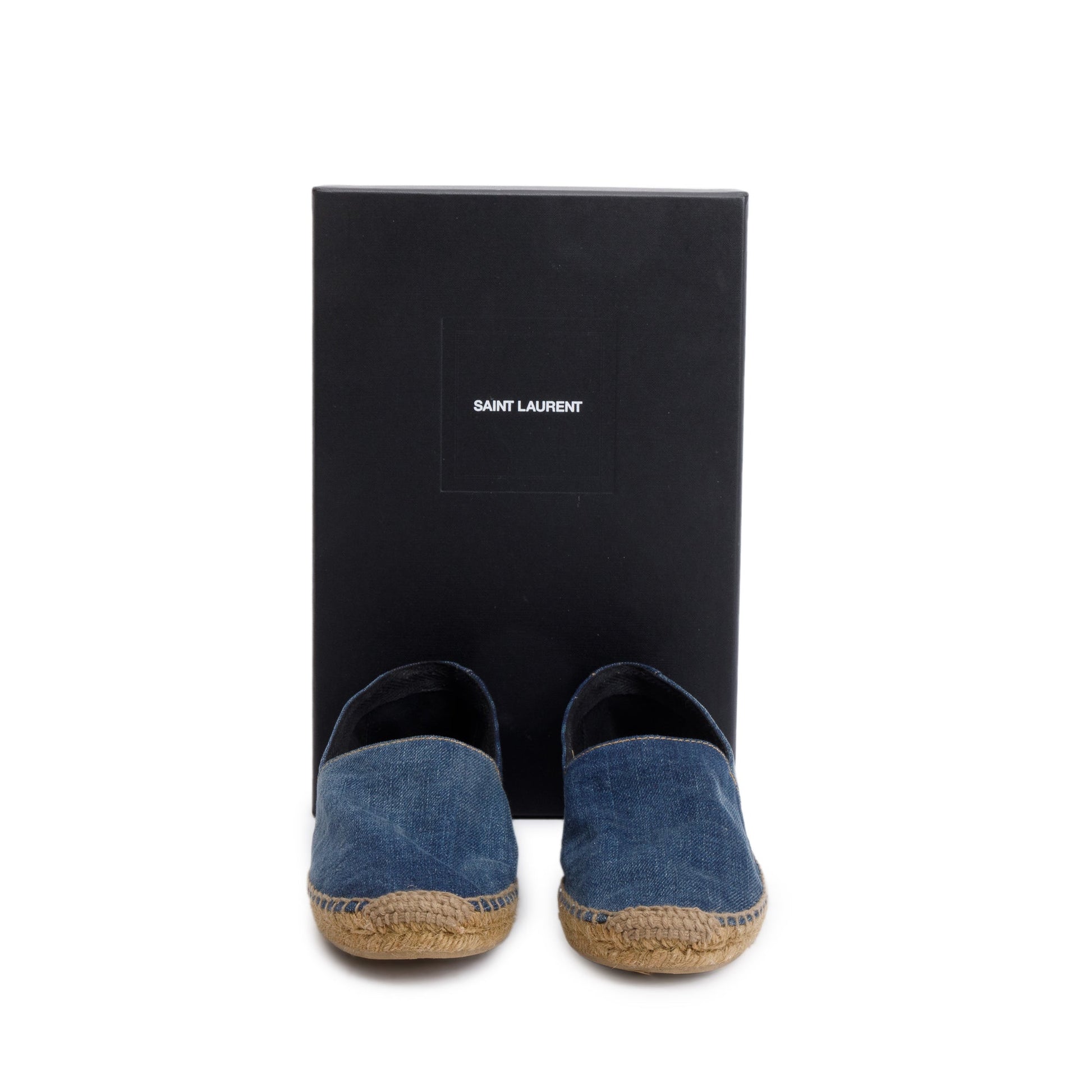 YSL Saint Laurent Espadrilles Size Travel Bag Denim Blue