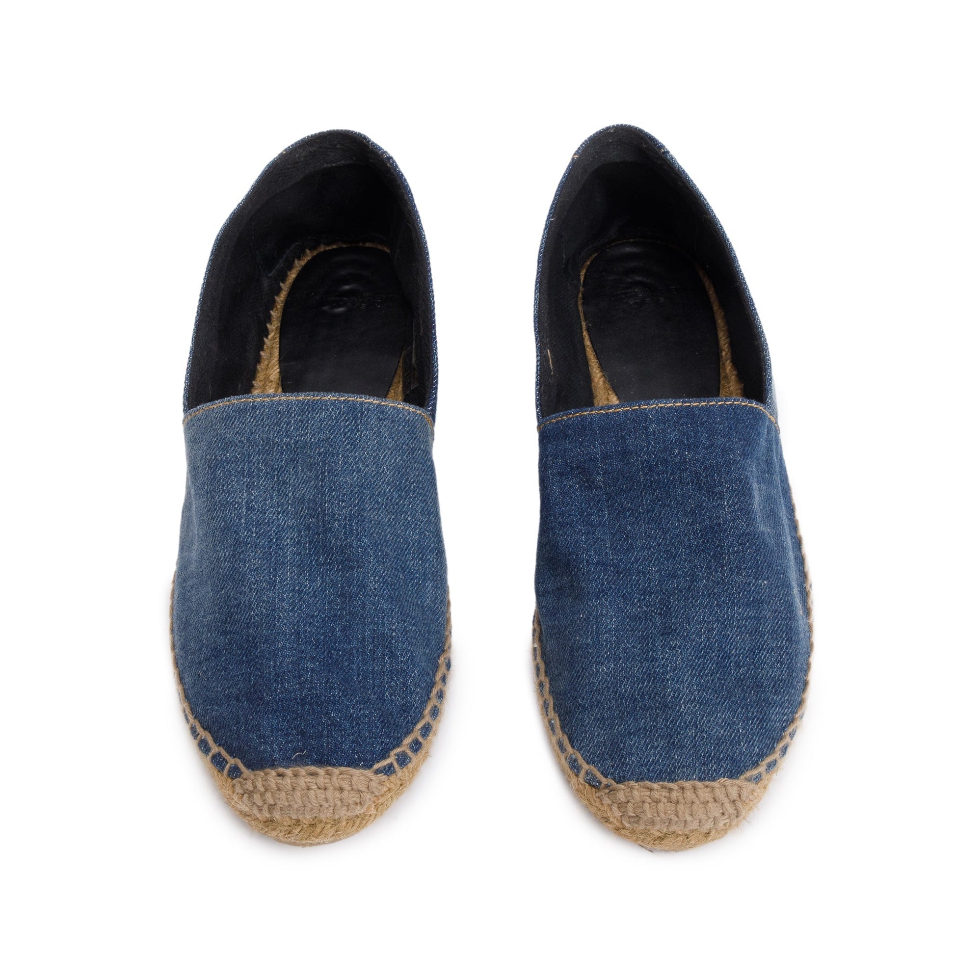 YSL Saint Laurent Espadrilles Size Travel Bag Denim Blue