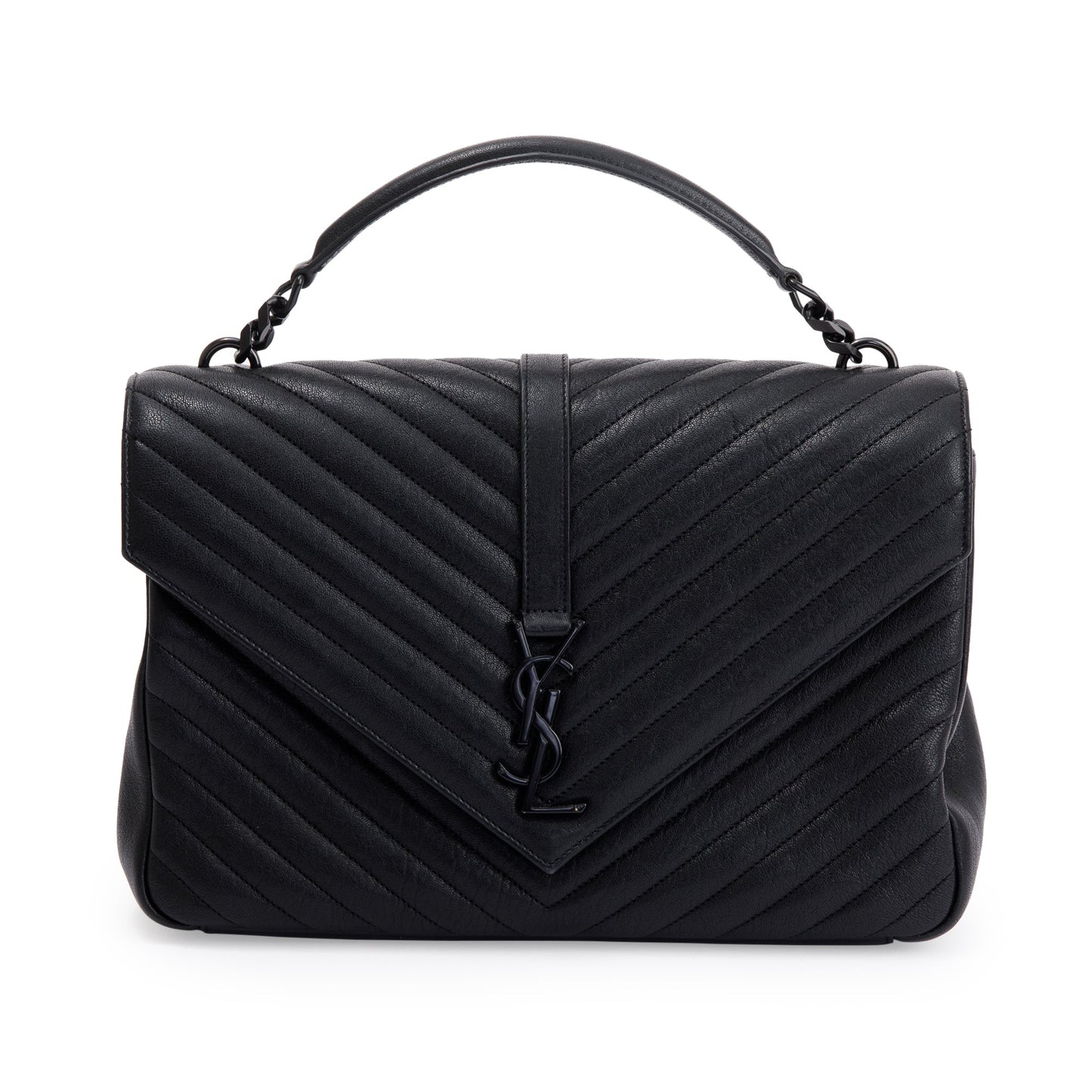 YSL Saint Laurent Chevron College Bag Large Travel Bag