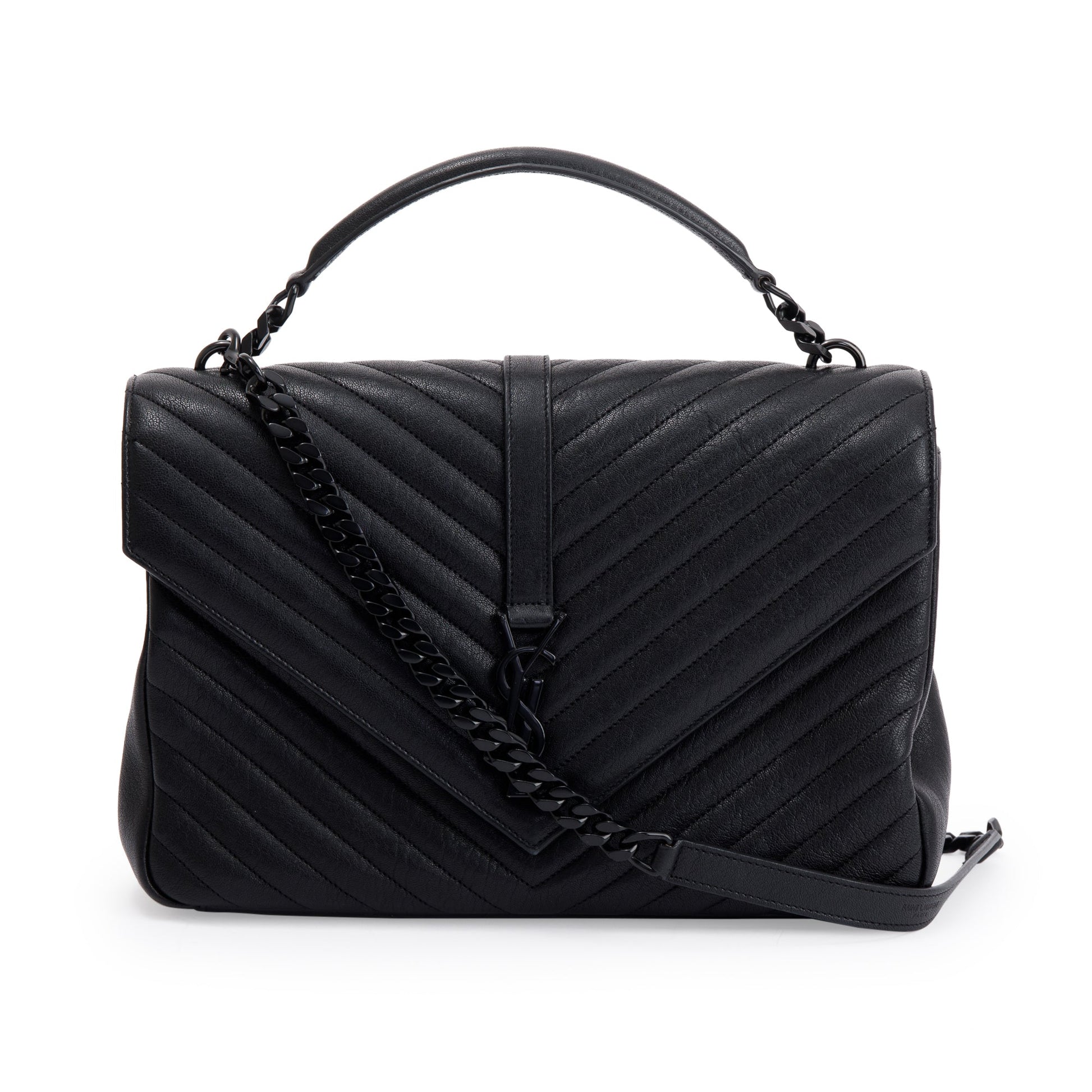 YSL Saint Laurent Chevron College Bag Large Travel Bag