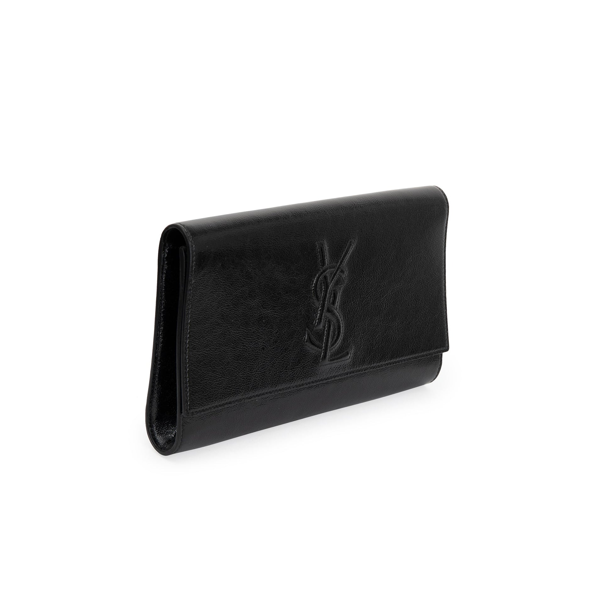 YSL Saint Laurent Patent Belle De Jour Clutch Leather Large Clutch Bag