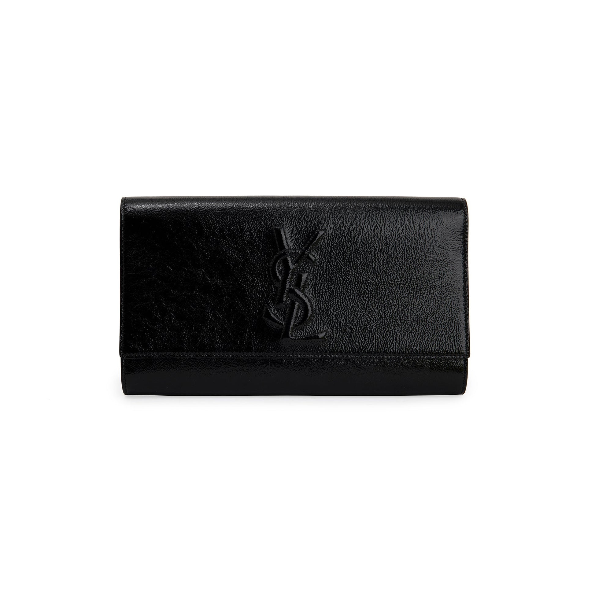YSL Saint Laurent Patent Belle De Jour Clutch Leather Large Clutch Bag