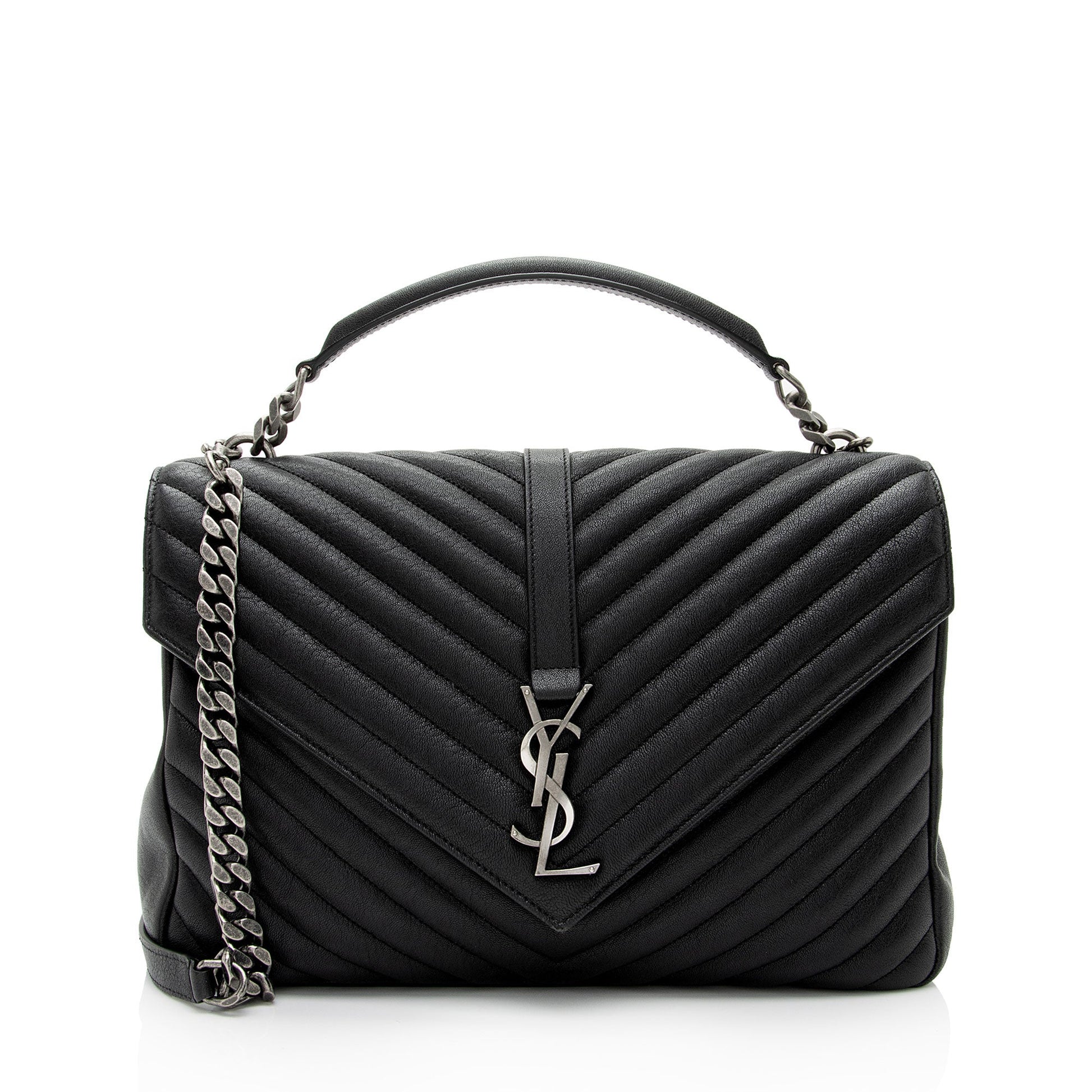 YSL Saint Laurent Saint Laurent Trending Calfskin College Shoulder Bag Matelasse Monogram
