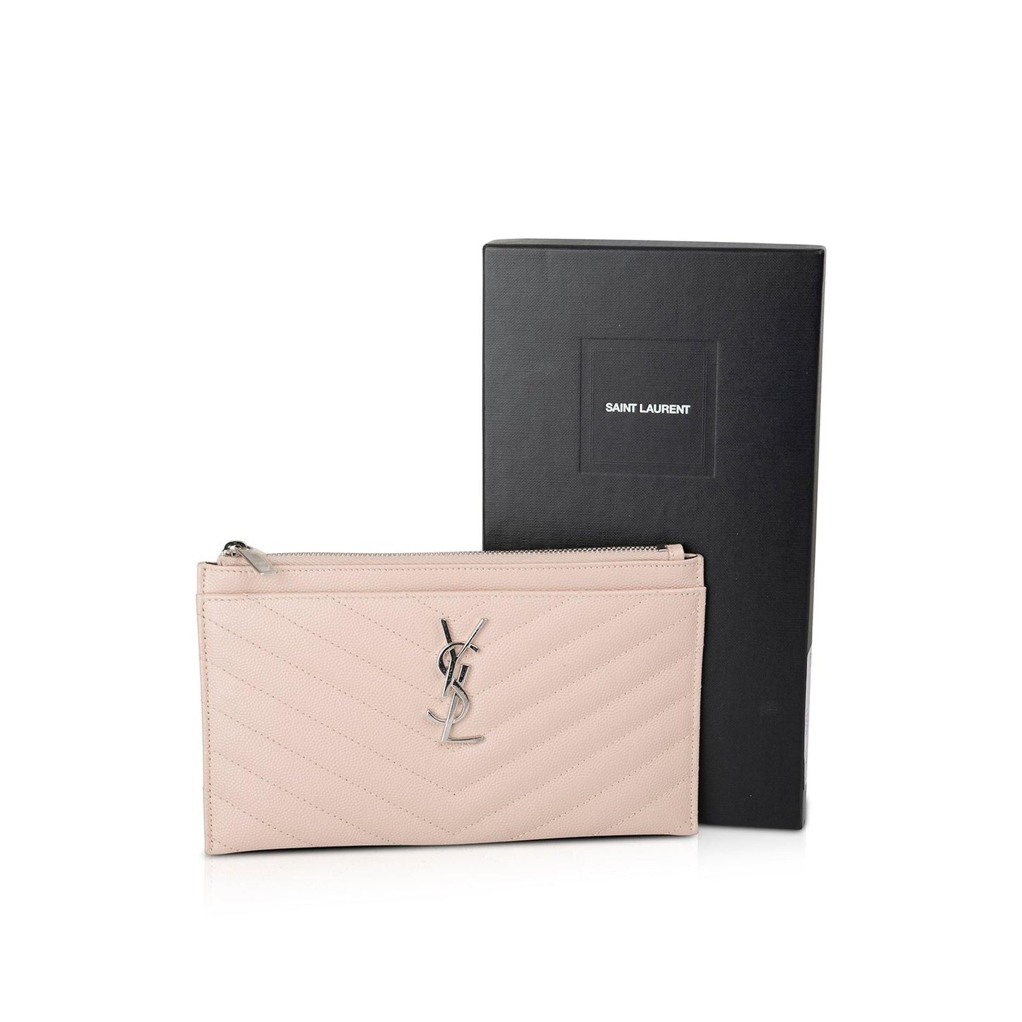 YSL Saint Laurent Bill Pouch Travel Bag Matelasse Monogram