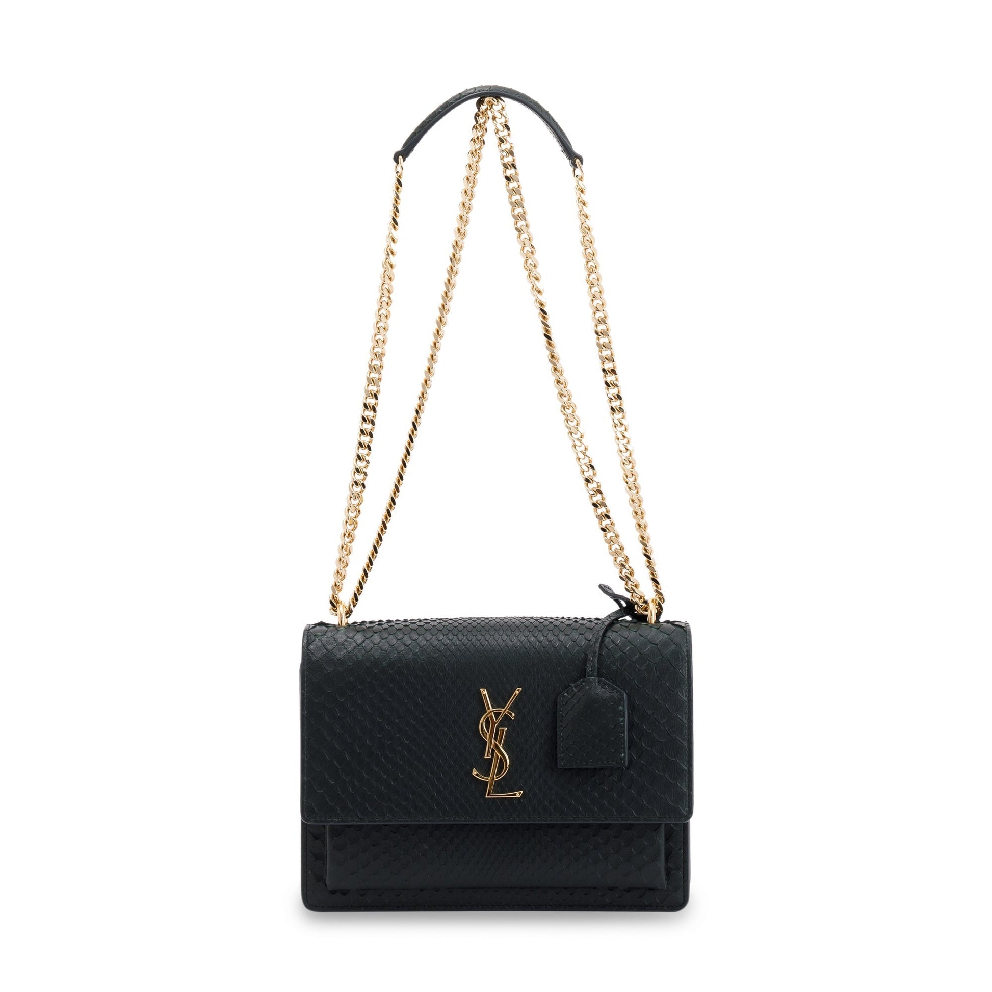 YSL Saint Laurent Python Sunset Bag Medium Travel Bag
