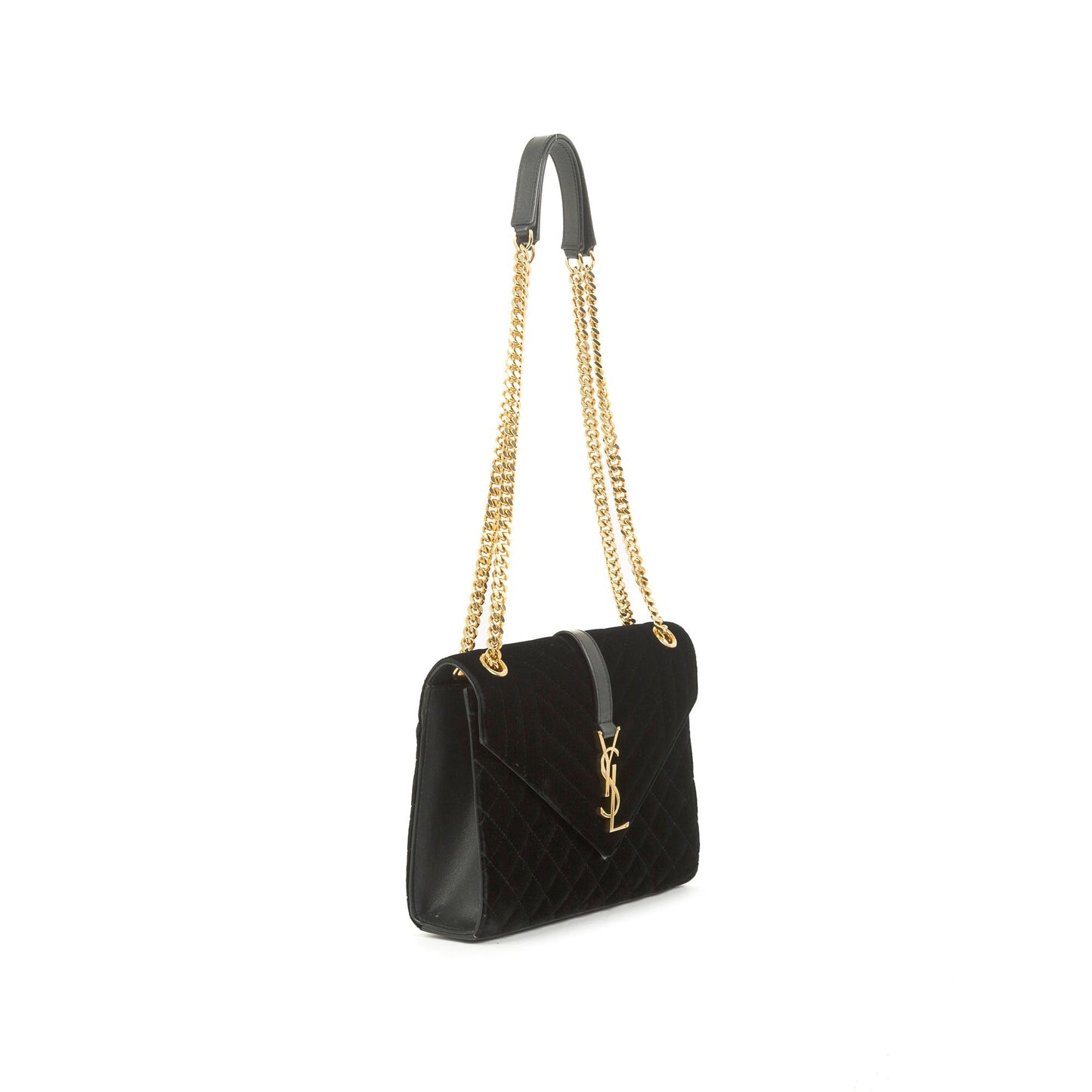 YSL Saint Laurent Velvet Mix Envelope Bag Matelasse Medium Travel Bag