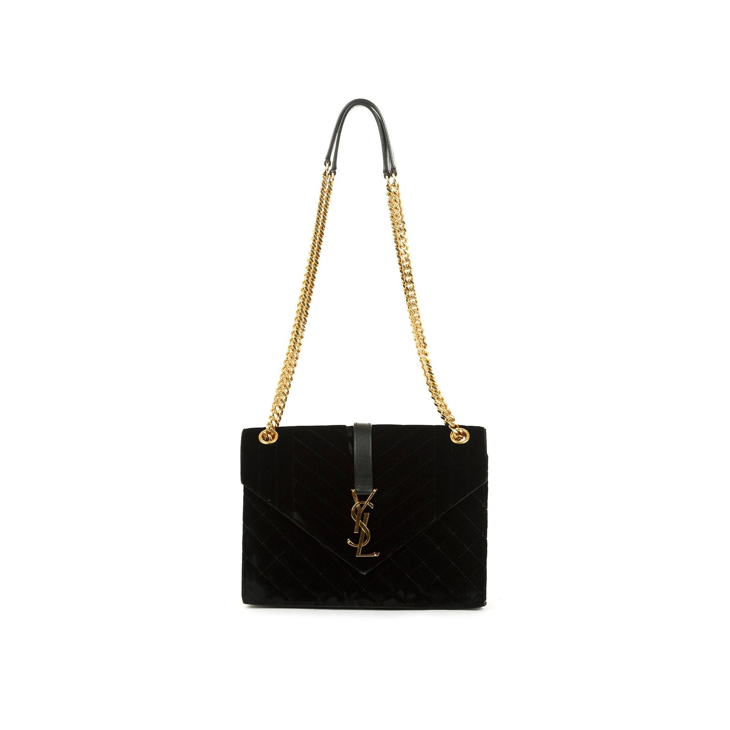 YSL Saint Laurent Velvet Mix Envelope Bag Matelasse Medium Travel Bag