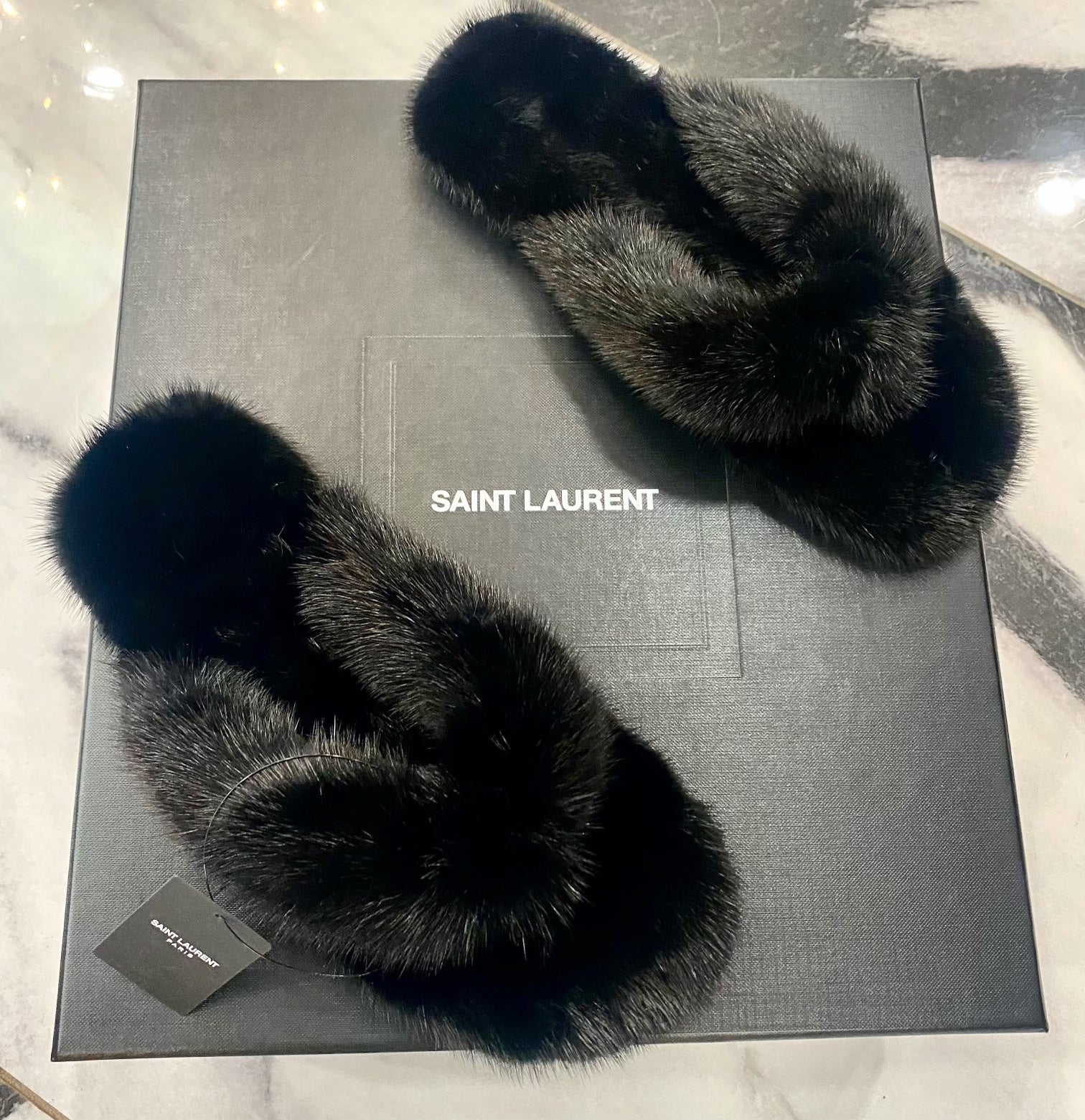 YSL Saint Laurent YSL Saint Mink Mules Travel Bag