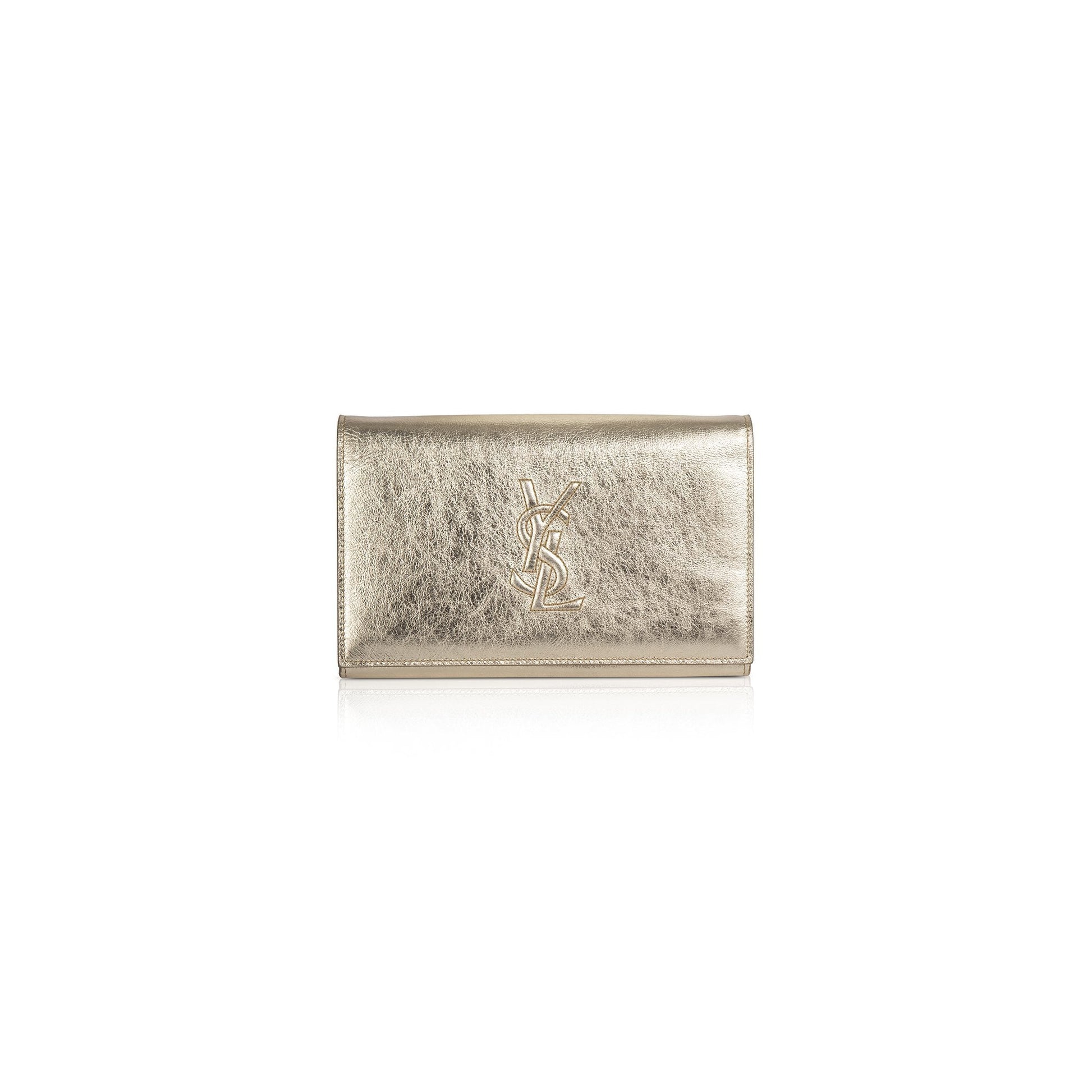 YSL Saint Laurent Metallic Belle De Jour Clutch Clutch Bag