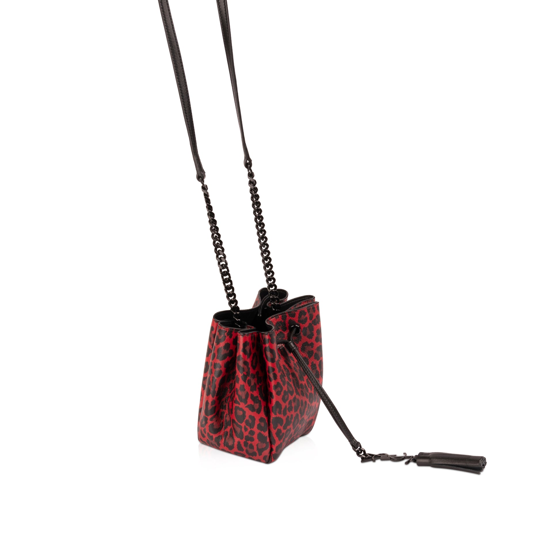 YSL Saint Laurent Bourse Printed Bag Monogram Mini Bucket Bag