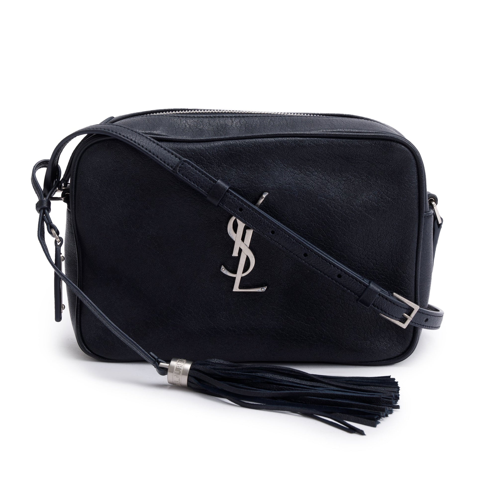 YSL Saint Laurent Navy Lou Camera Bag Leather Monogram Crossbody Bag