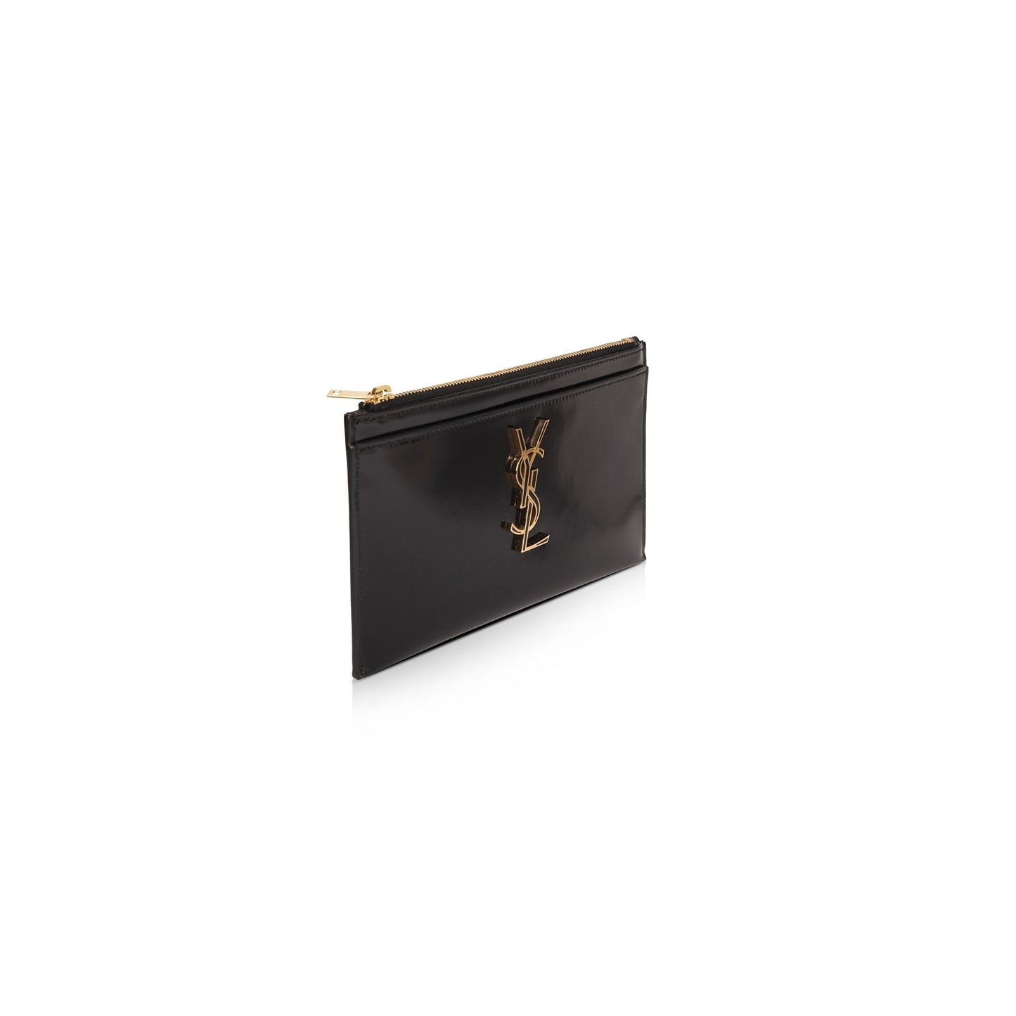 YSL Saint Laurent Patent Bill Pouch Travel Bag Monogram