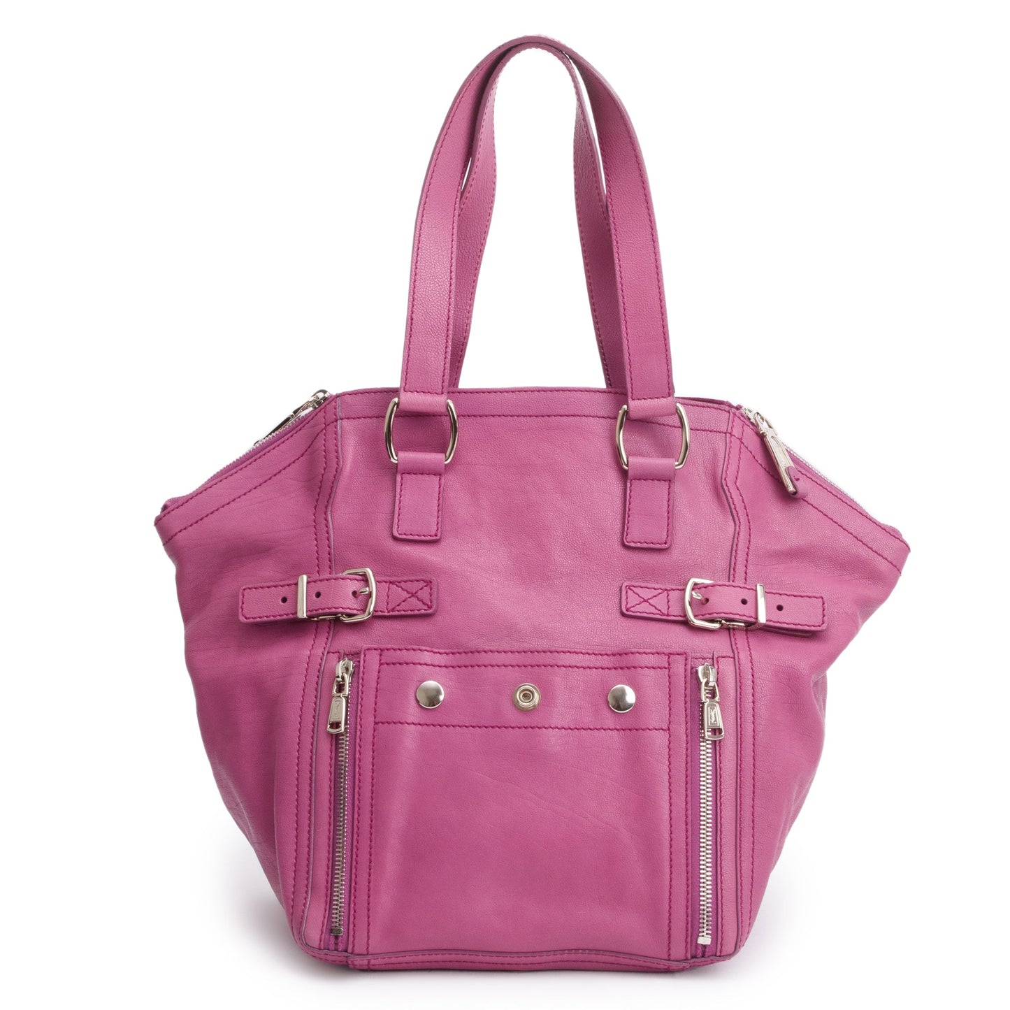 YSL Saint Laurent Calfskin Downtown Tote Leather Pink Tote Bag