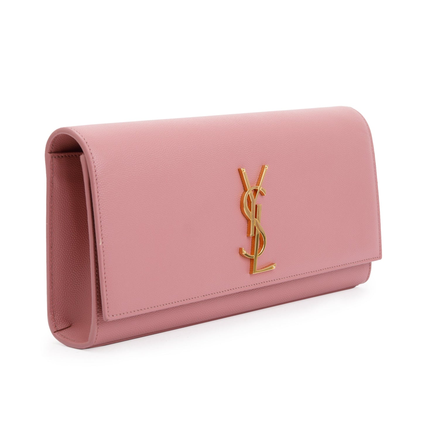 YSL Saint Laurent Grain De Poudre Kate Clutch Pink Clutch Bag
