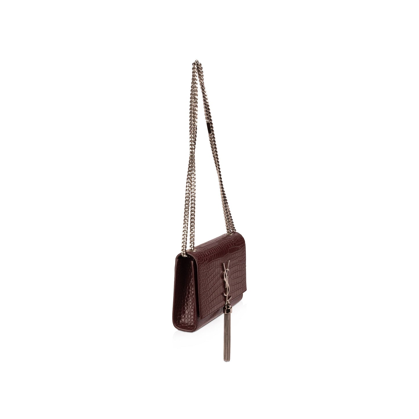YSL Saint Laurent Croc Embossed Kate Tassel Bag Small Chain Travel Bag