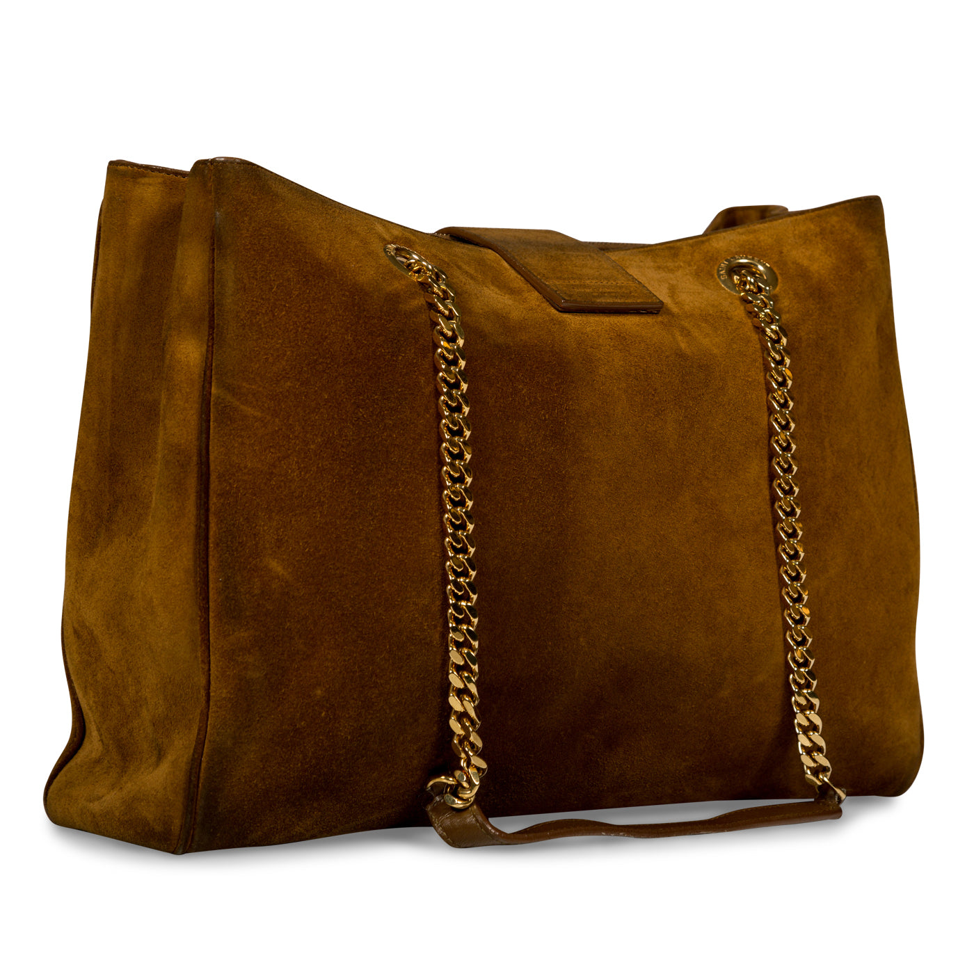 YSL Saint Laurent Classic Shopper Shoulder Bag Suede Monogram