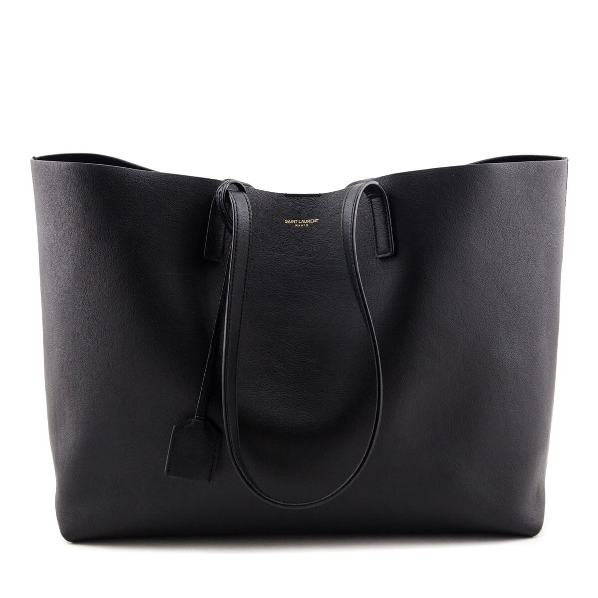 YSL Saint Laurent Trending Calfskin Shopping Tote Black Large Tote Bag