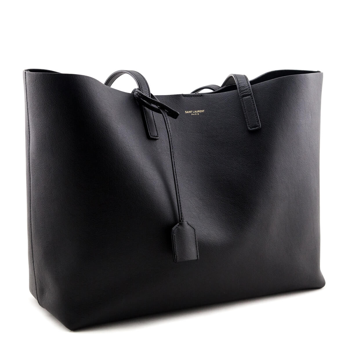 YSL Saint Laurent Trending Calfskin Shopping Tote Black Large Tote Bag