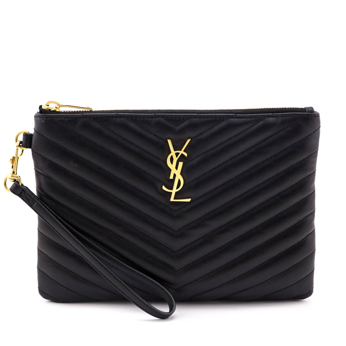 YSL Saint Laurent Trending Calfskin Cassandre Pouch Travel Bag Matelasse Monogram
