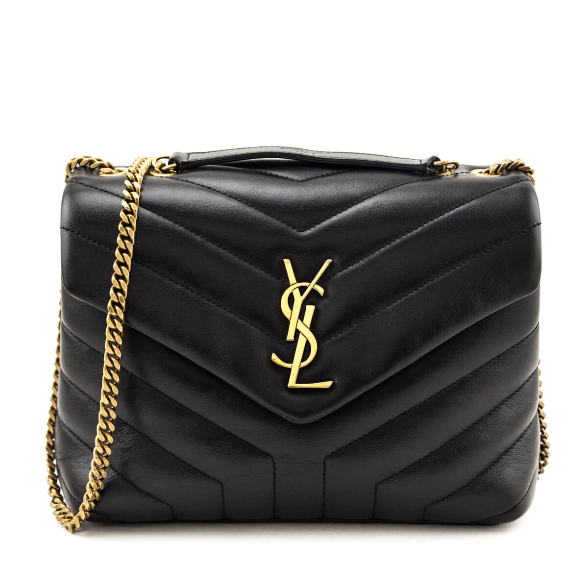 YSL Saint Laurent Trending Calfskin Small Loulou Chain Satchel Quilted Monogram Travel Bag