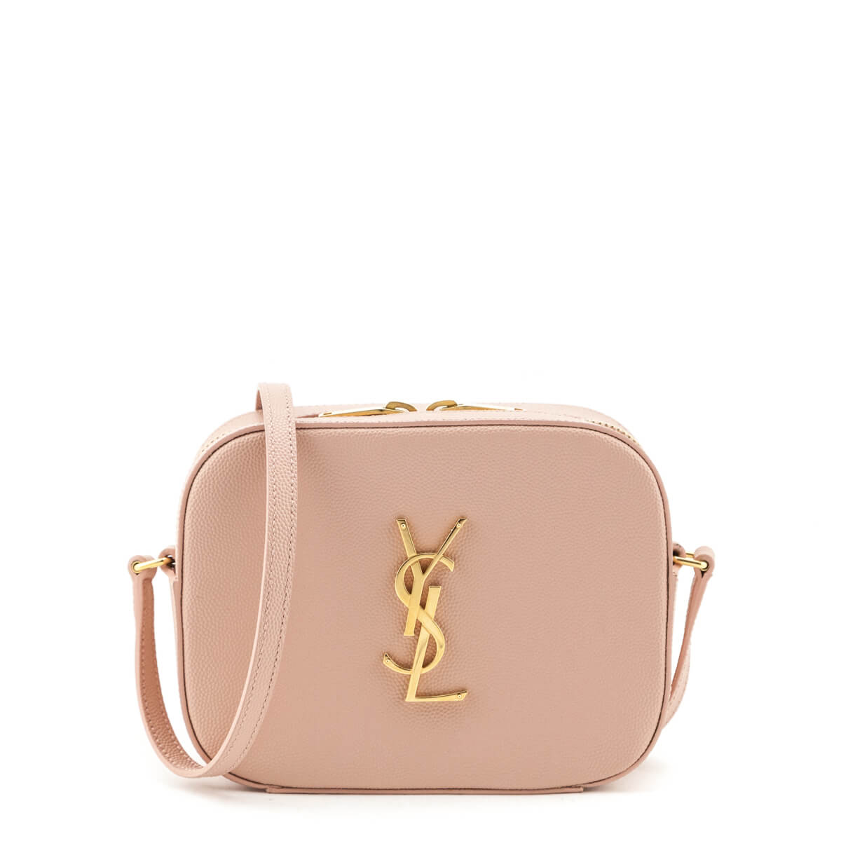 YSL Saint Laurent Trending Blush Grain De Poudre Classic Camera Monogram Small Crossbody Bag