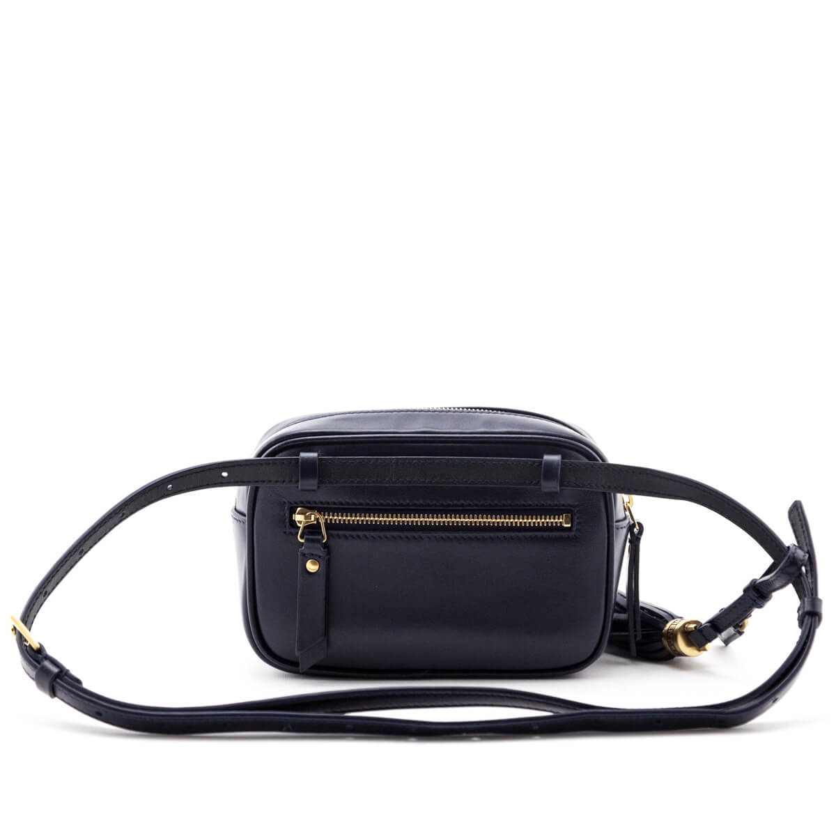YSL Saint Laurent Luxury Trending Chevron Calfskin Lou Belt Bag Quilted Navy
