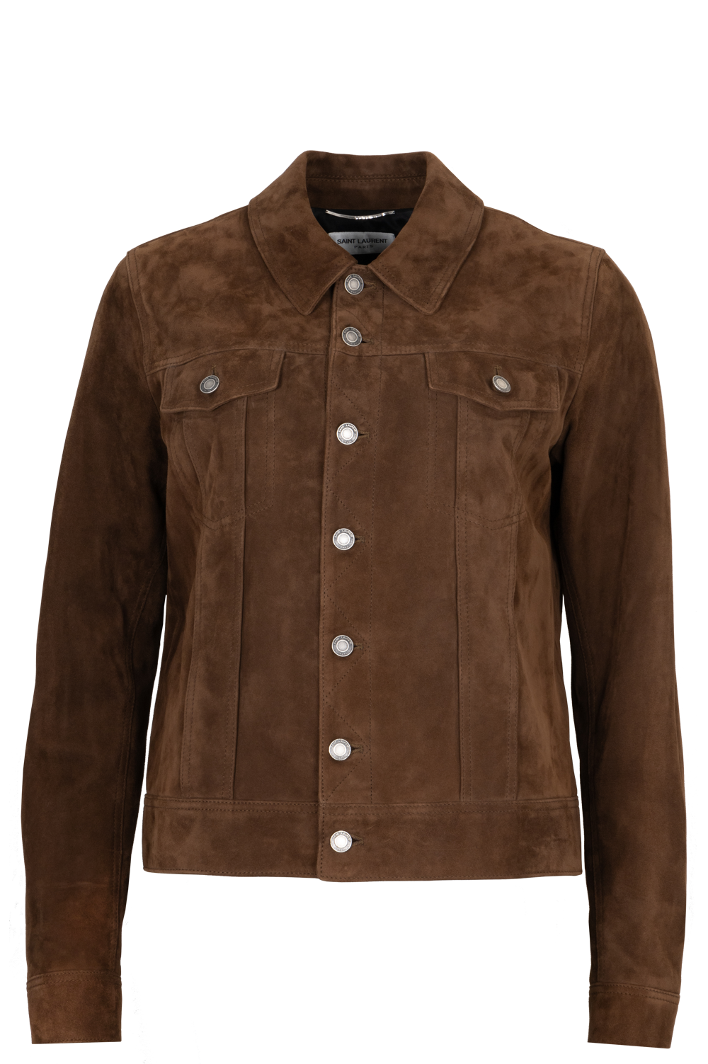 YSL Saint Laurent Jacket Suede Brown Handbag