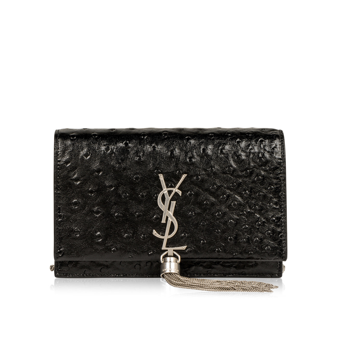 YSL Saint Laurent Kate Tassel Bag Faux Ostrich Small Crossbody Bag