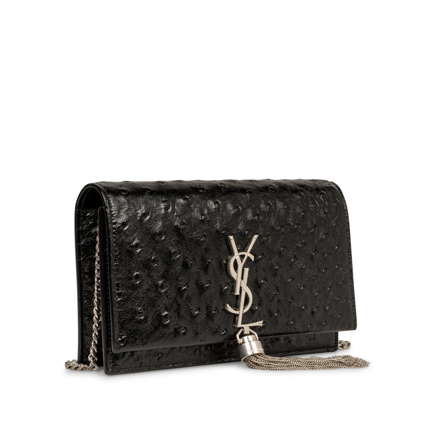 YSL Saint Laurent Kate Tassel Bag Faux Ostrich Small Crossbody Bag
