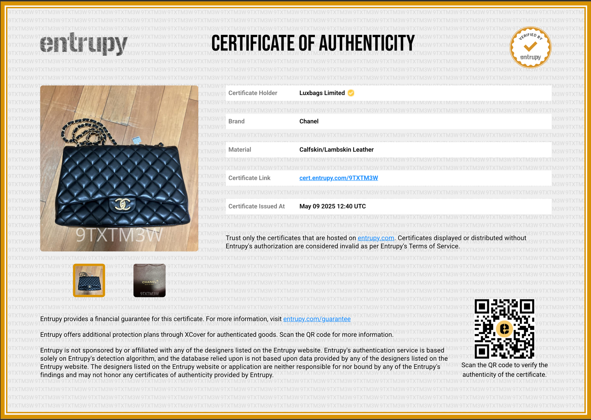 Chanel Classic Flap Maxi Lambskin Double Flap Black Gold Leather Handbag Tone Hardware