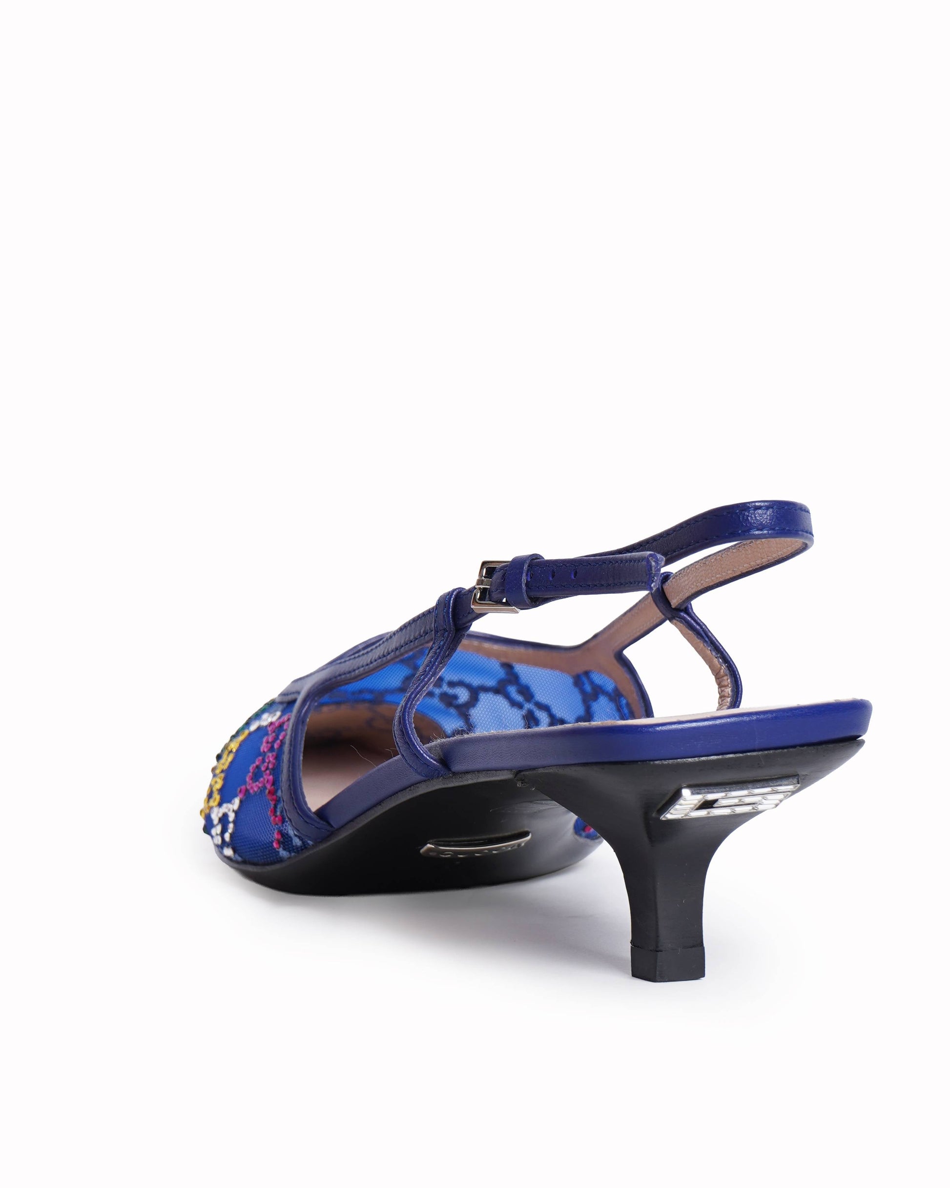 Gucci Crystal GG Monogram Slingback Pumps